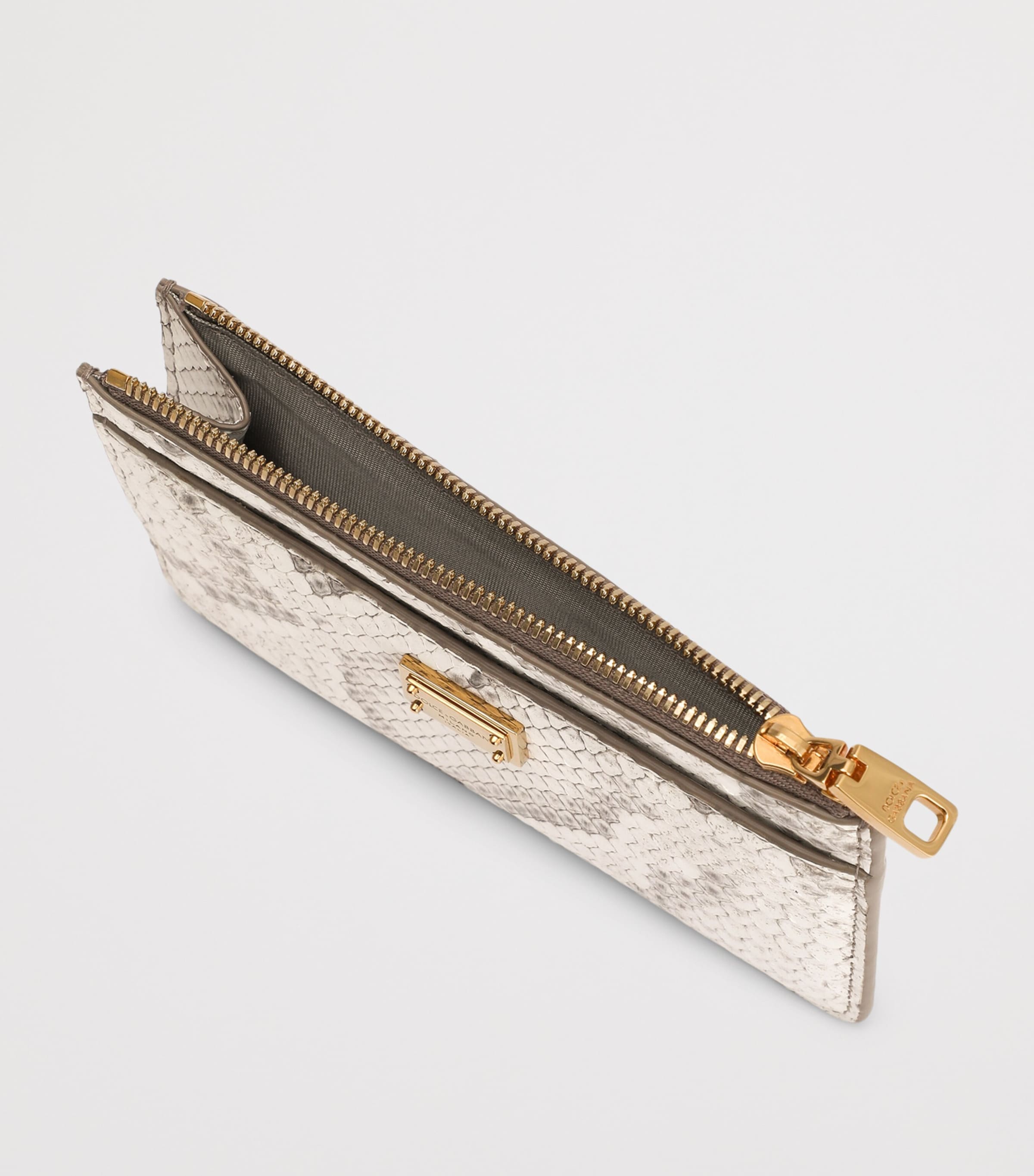 Dolce&Gabbana Python Leather Card Holder White Image 4