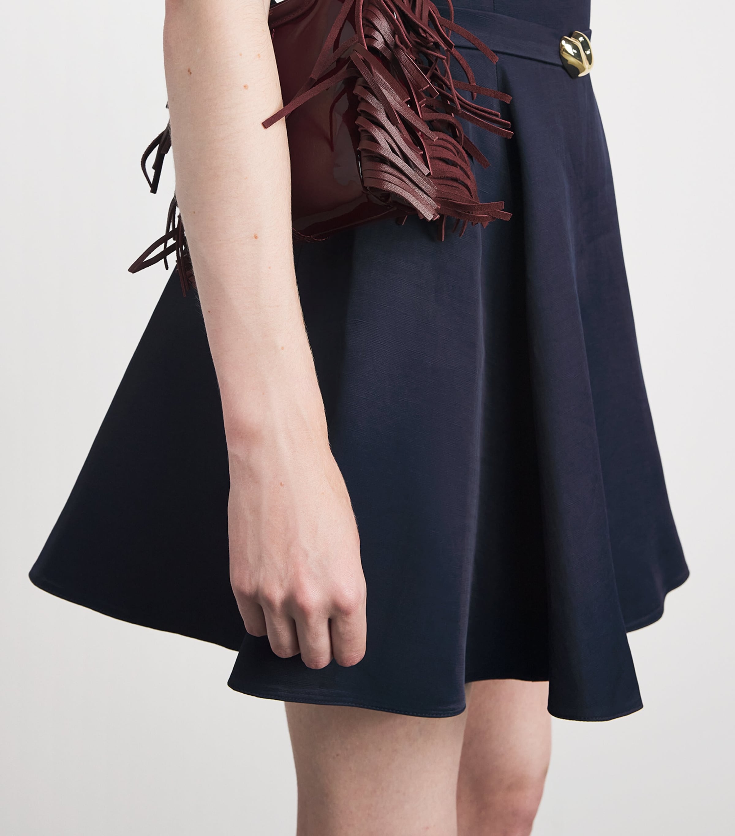 Maje Womens Faille Embellished Mini Dress Navy Image 5