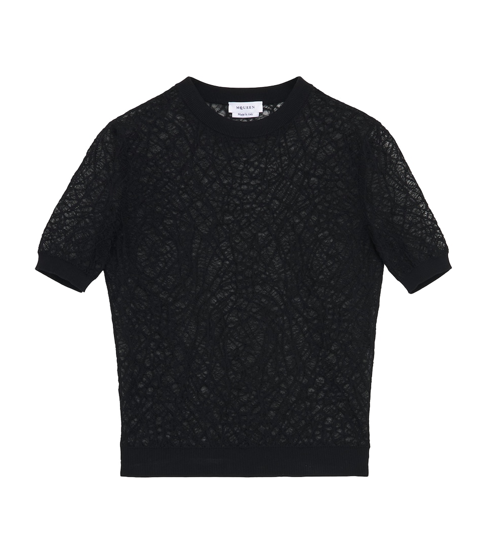 Cotton-Silk Lace Spider Top