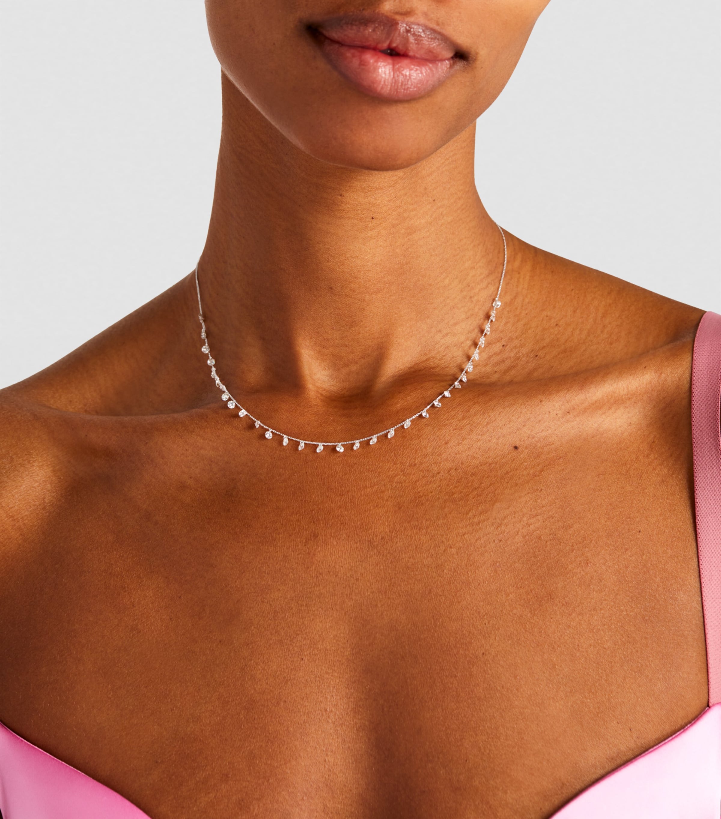 White Gold and Diamond 31-Stone Danaé Chain Necklace WHITE GOLD Image 5