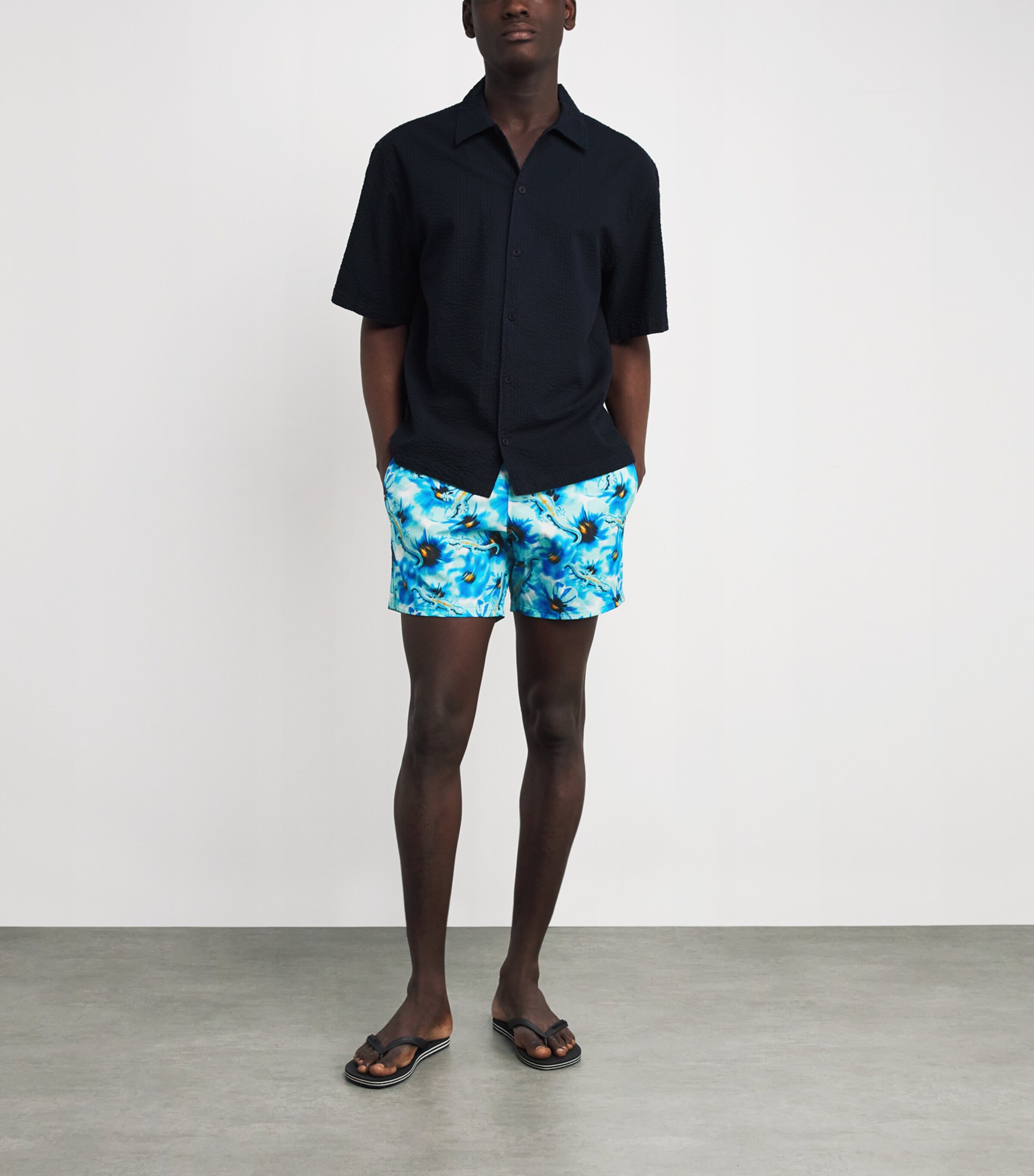 Poppies and Geckos Moorea Swim Shorts 612-TOPAZE BLEUE Image 2