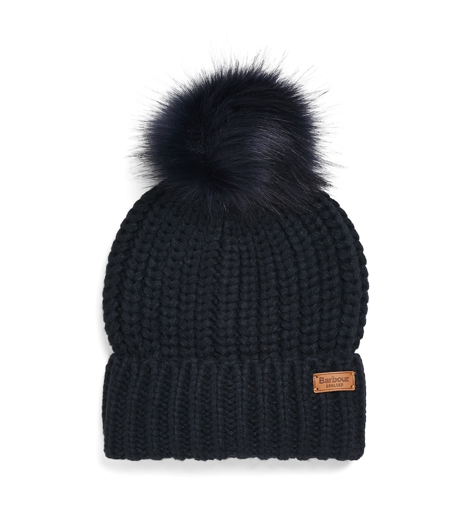 Pom-Pom Saltburn Beanie NAVY Image 1
