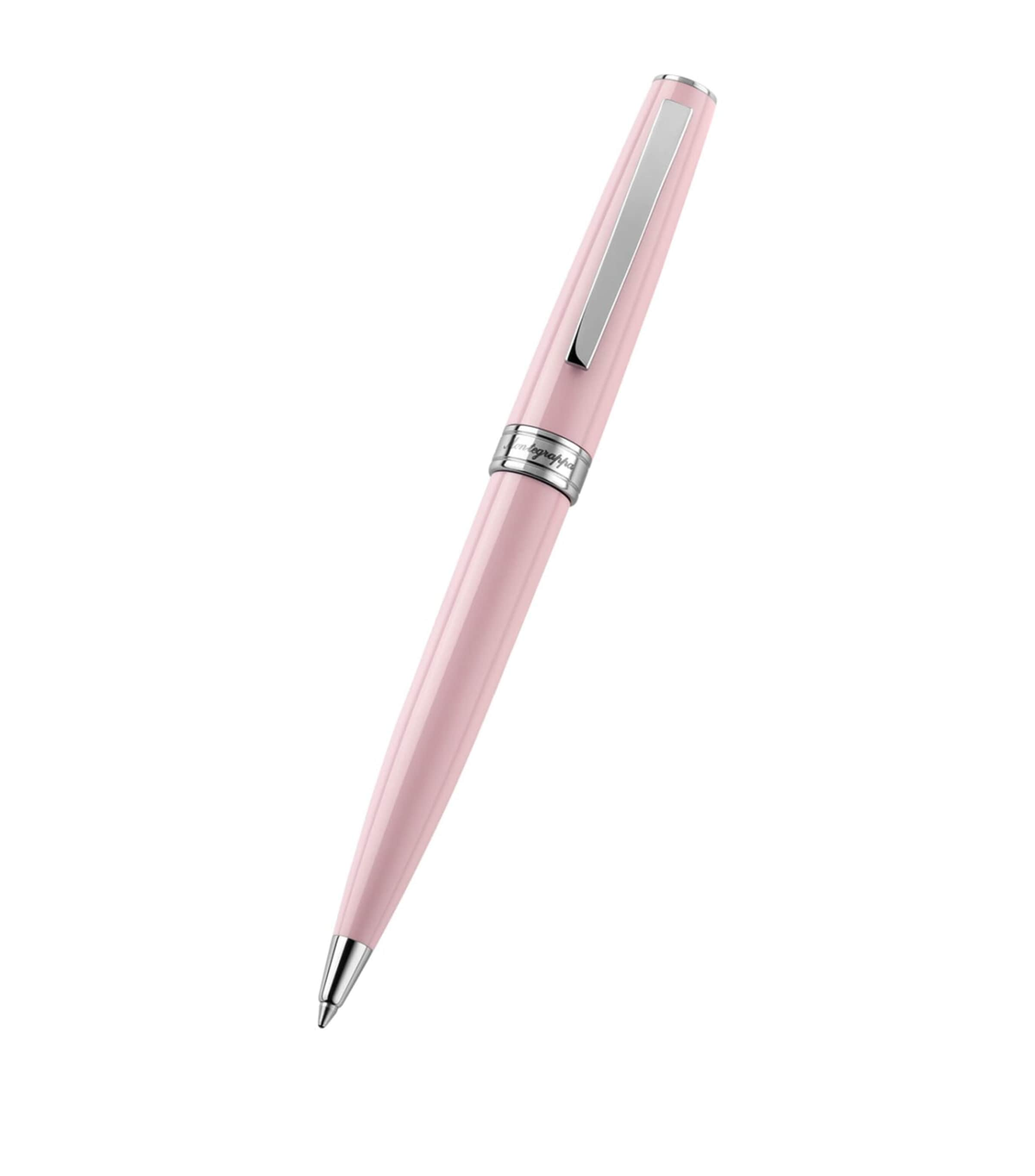 Montegrappa Steel Armonia Ballpoint Pen In Pink