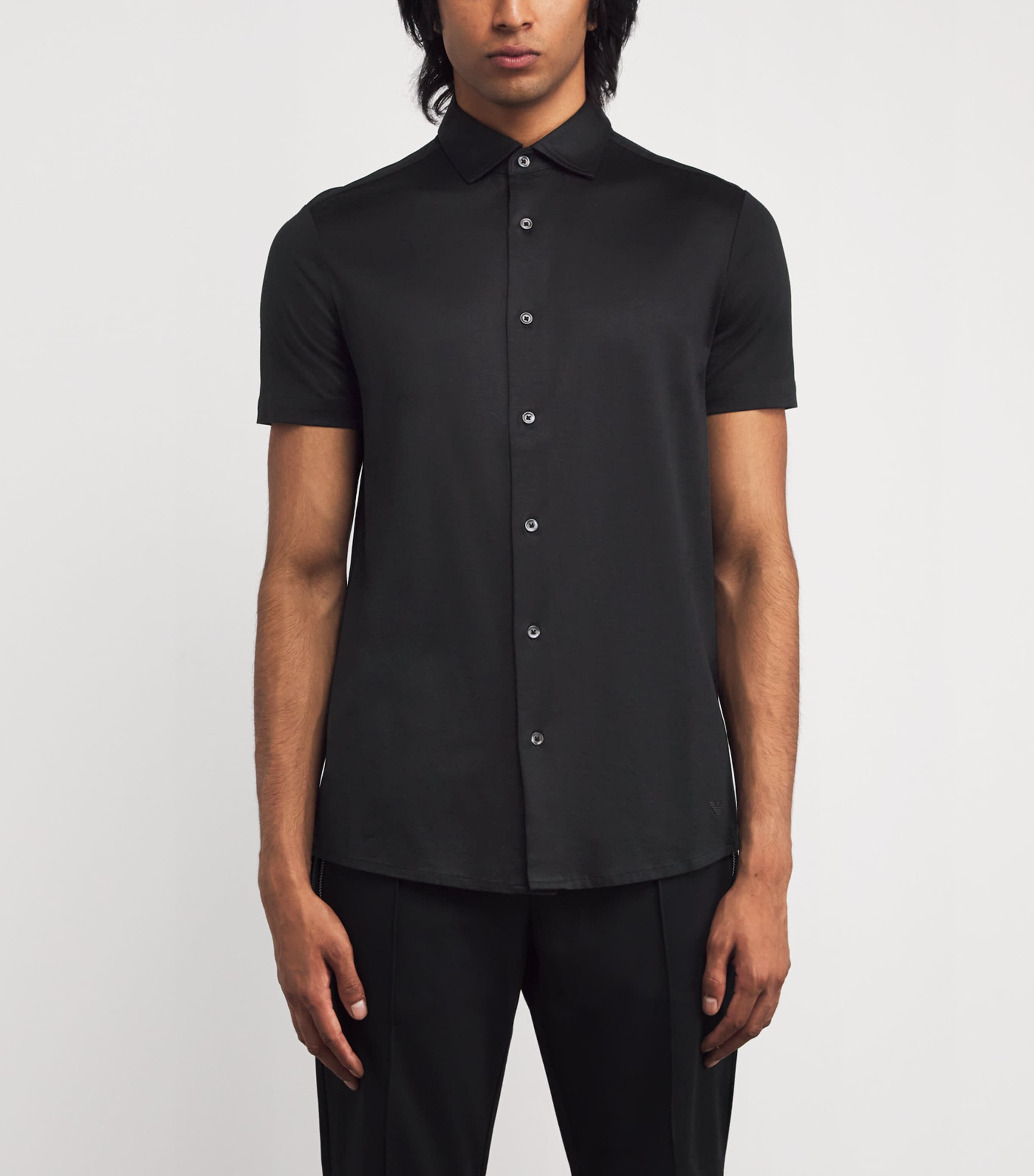 Lyocell-Cotton Short-Sleeve Shirt 999 Image 3