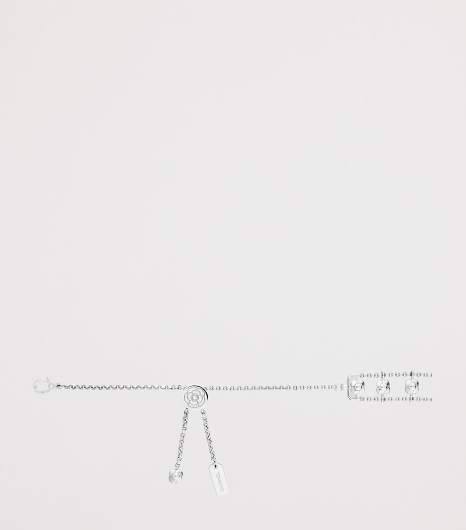 White Gold and Diamond Bouton de Camélia Supple Choker WHITE Image 3