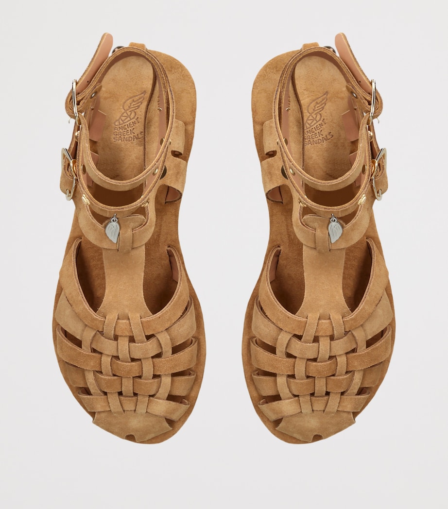 Ancient Greek Sandals Suede Karina Sandals Beige Image 4