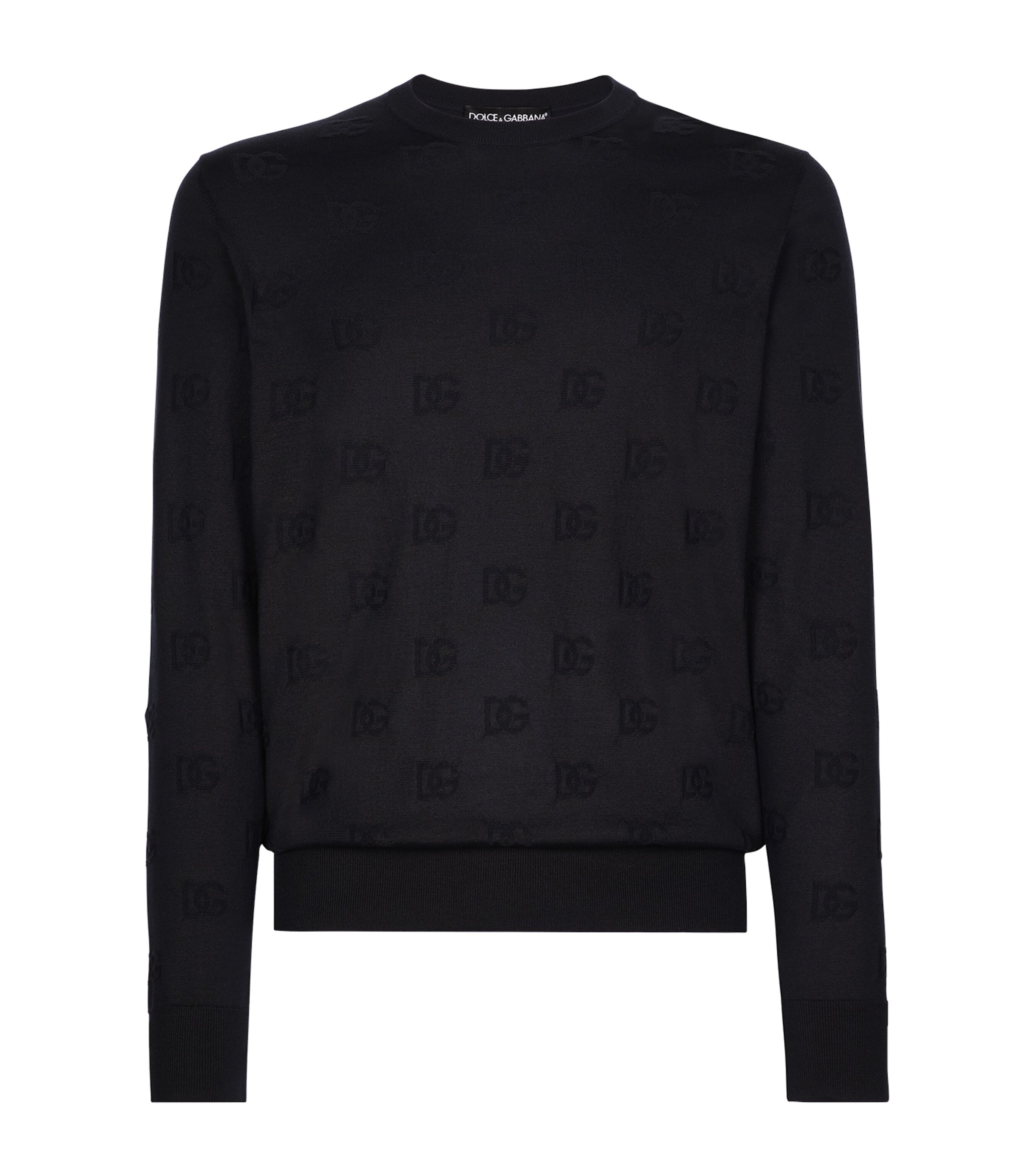 Dolce & Gabbana Logo Intarsia-knit Silk Jumper