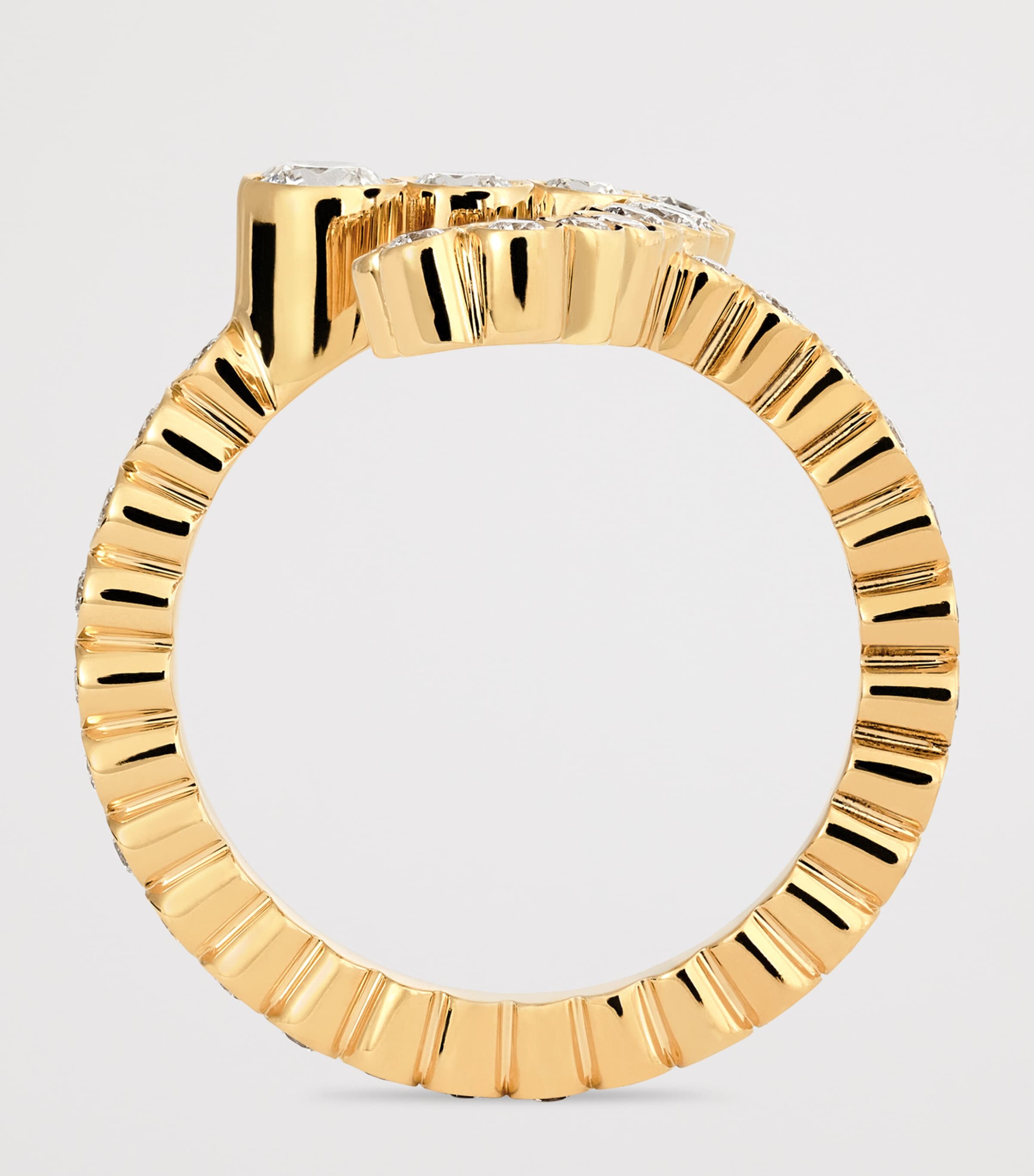 Yellow Gold and Diamond Ensemble ‘J’ Ring YELLOW GOLD Image 3