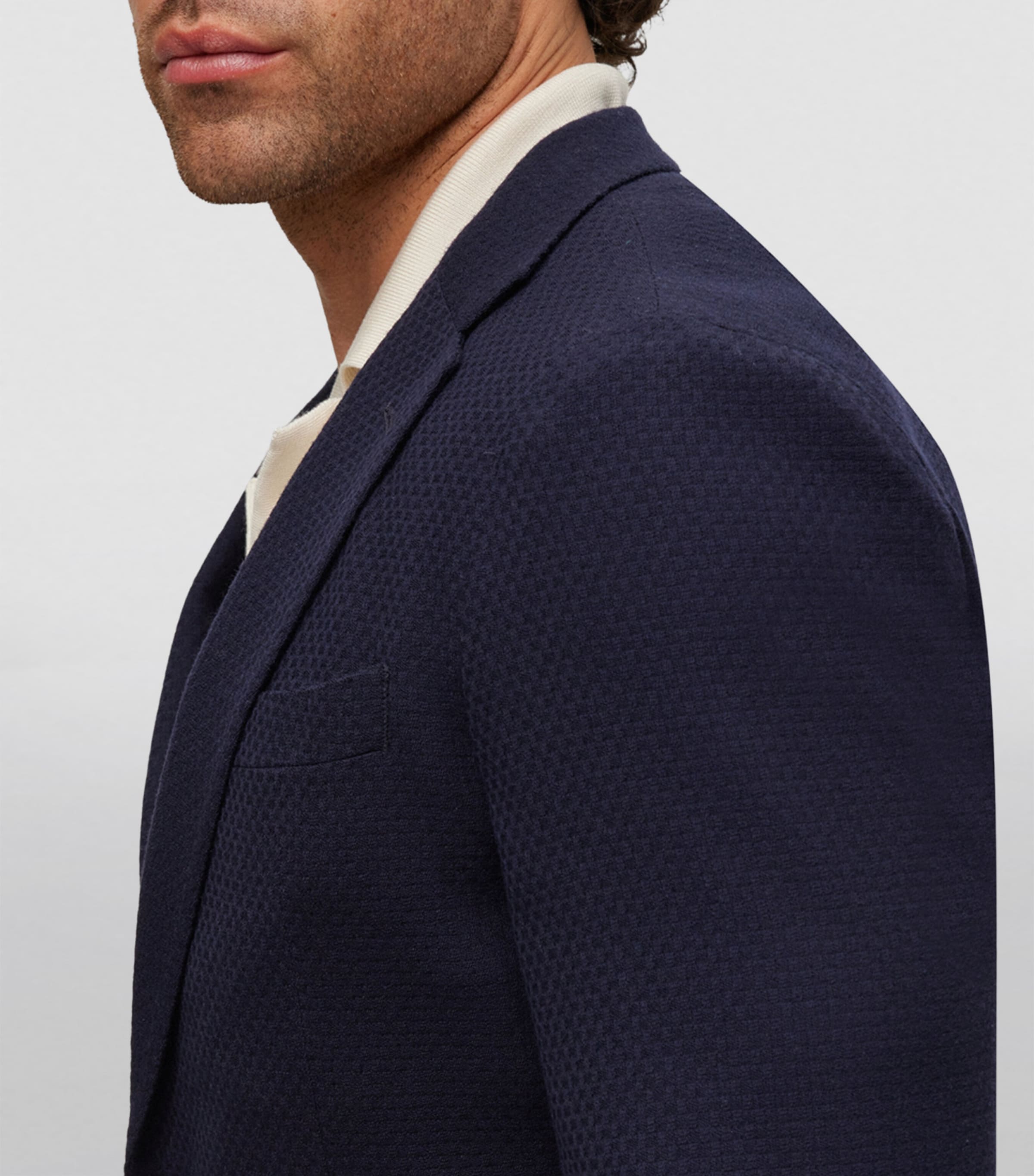 Virgin Wool Jacquard Blazer 404 Image 5