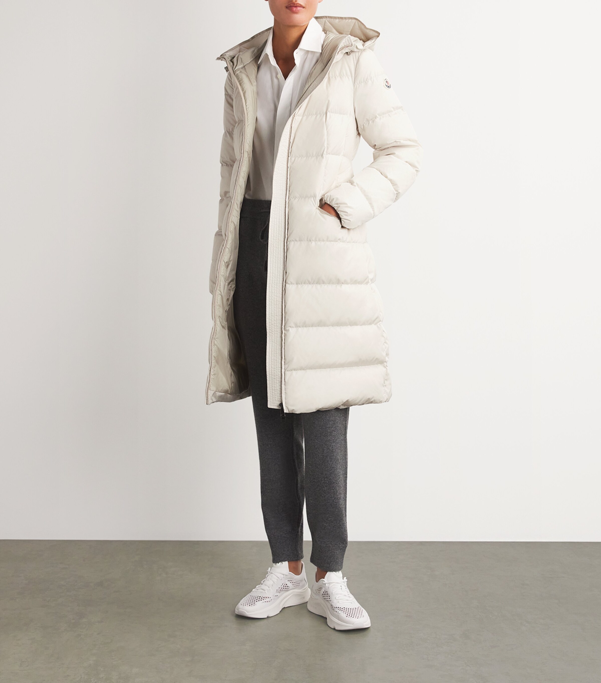 Moncler Down Avocette Longline Coat Harrods HK