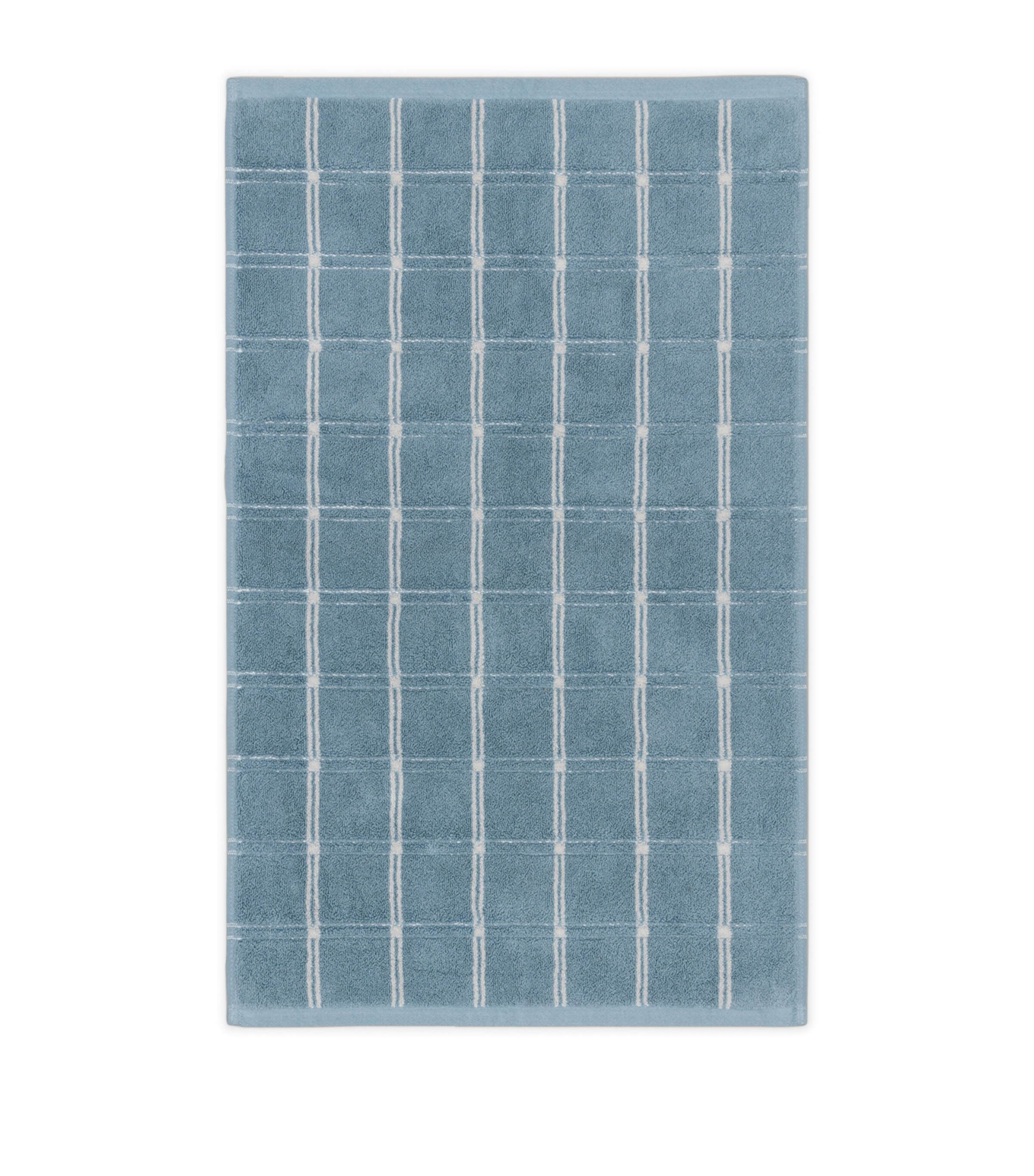 BAINA Organic Cotton Devon Bath Mat (50cm x 80cm) Celeste & Chalk Image 2