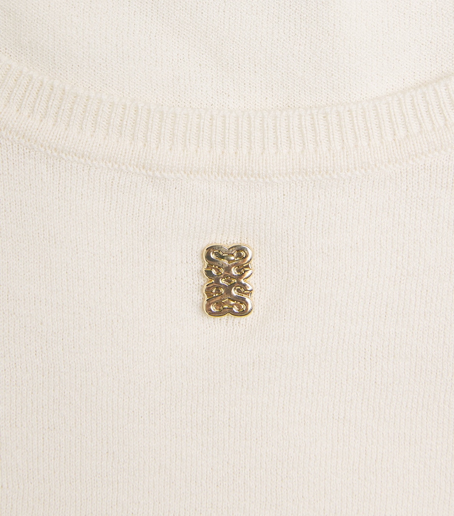 Cotton-Blend Tank Top ECRU Image 5