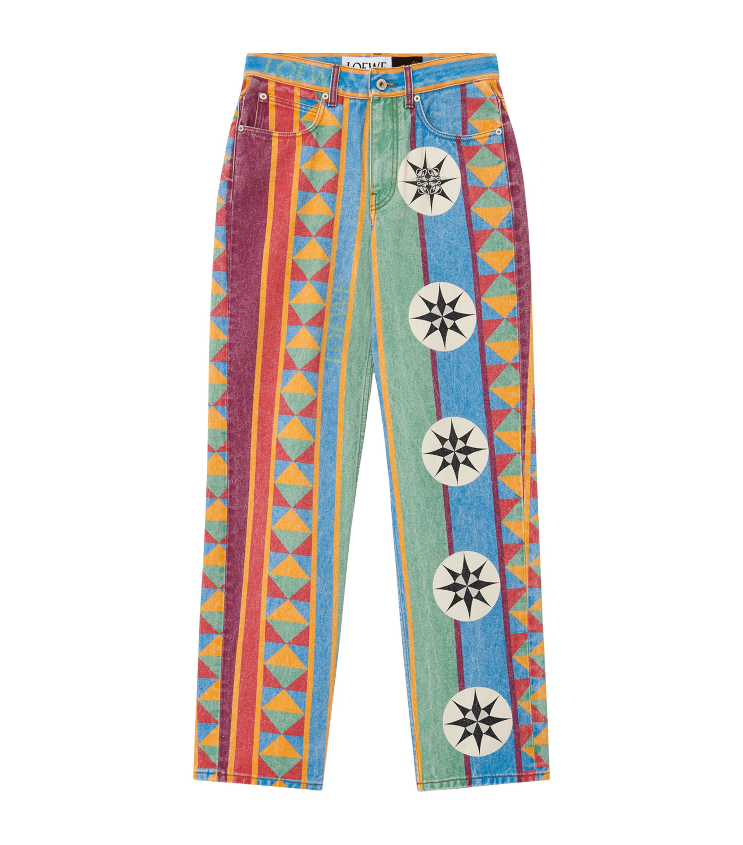 Loewe Abstract Printed Straight-leg Jeans