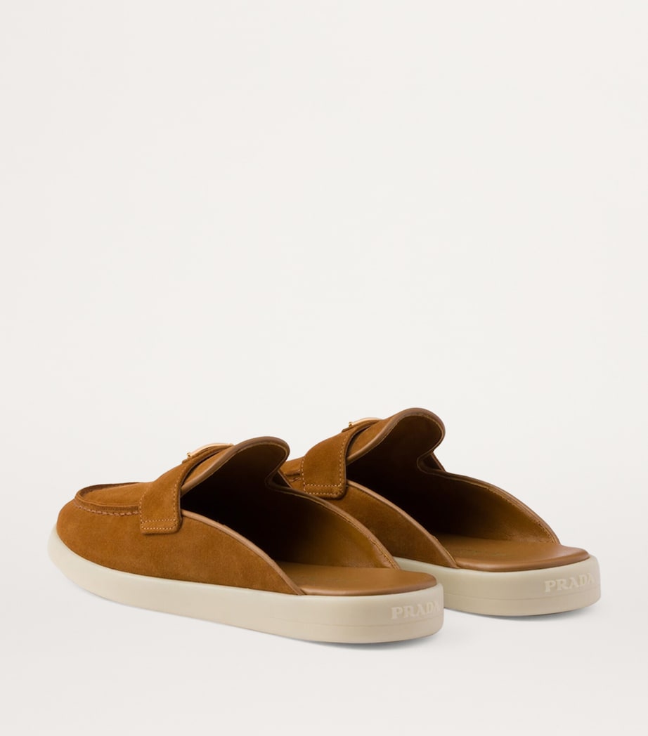 Suede Triangle Mules F0046 Image 3
