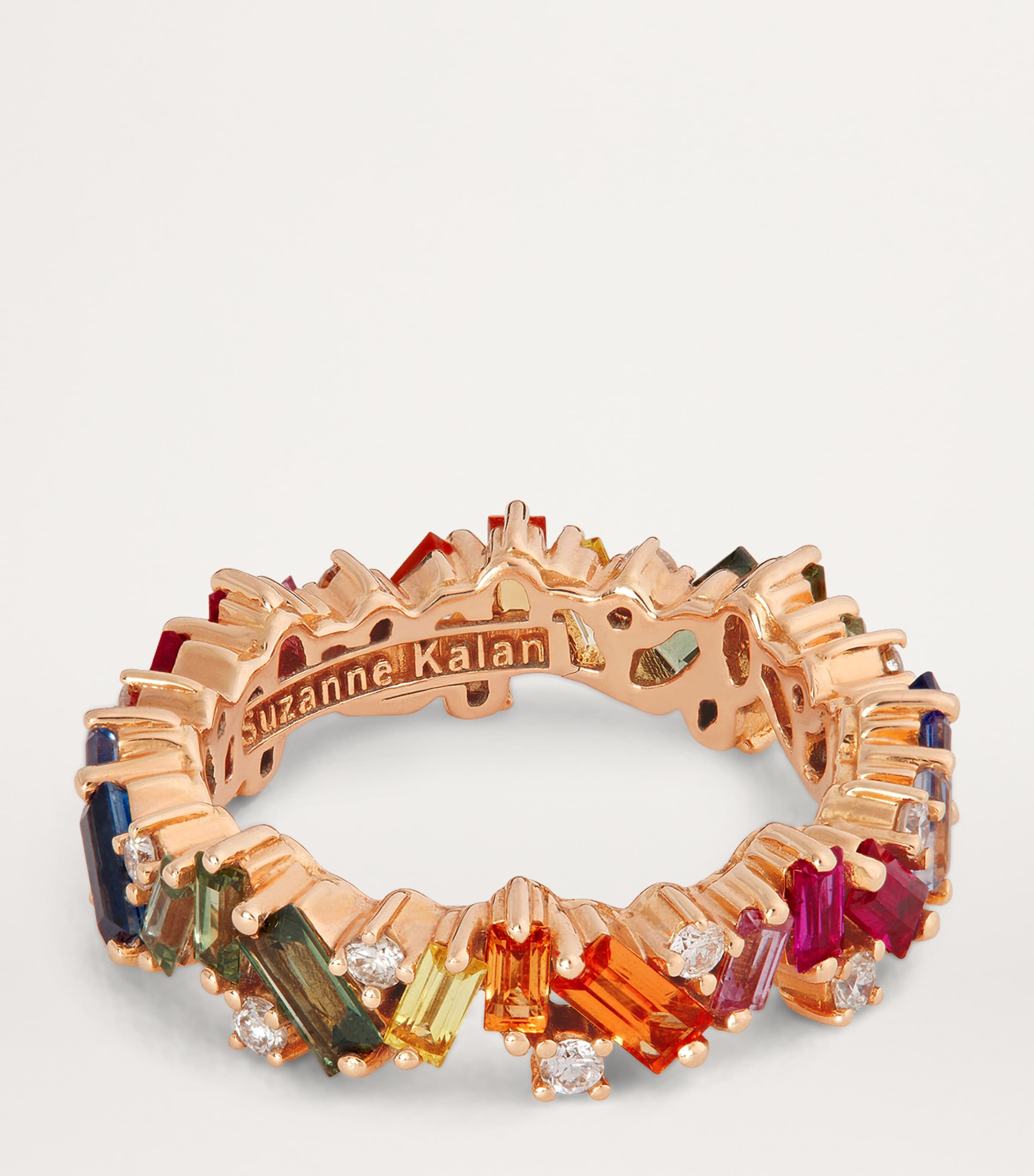 Rose Gold, Diamond and Sapphire Frenzy Eternity Ring 18K RG/RS Image 4