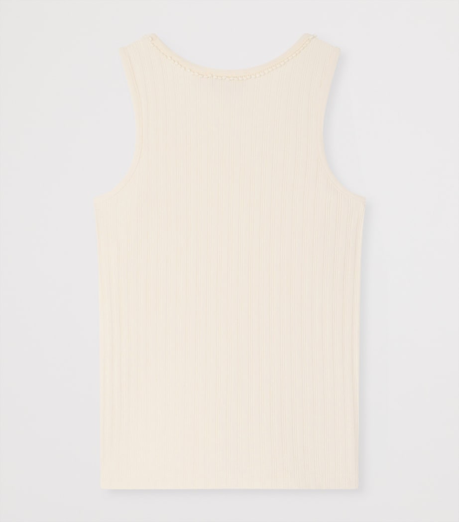 Bonpoint Cotton-Blend Edina Tank Top (10-14 Years) Blanc Lait Image 2