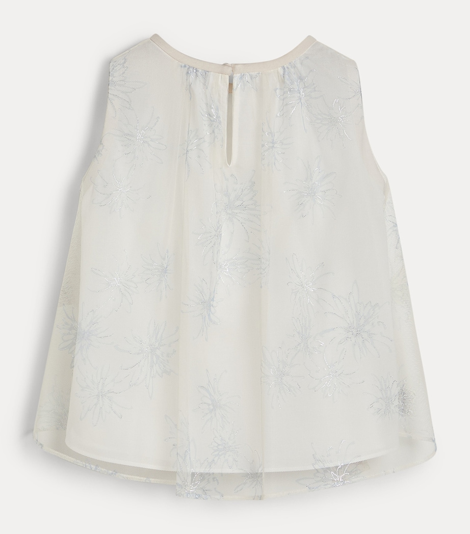 Brunello Cucinelli Kids Tulle Floral Blouse (4-6 Years) Image 2