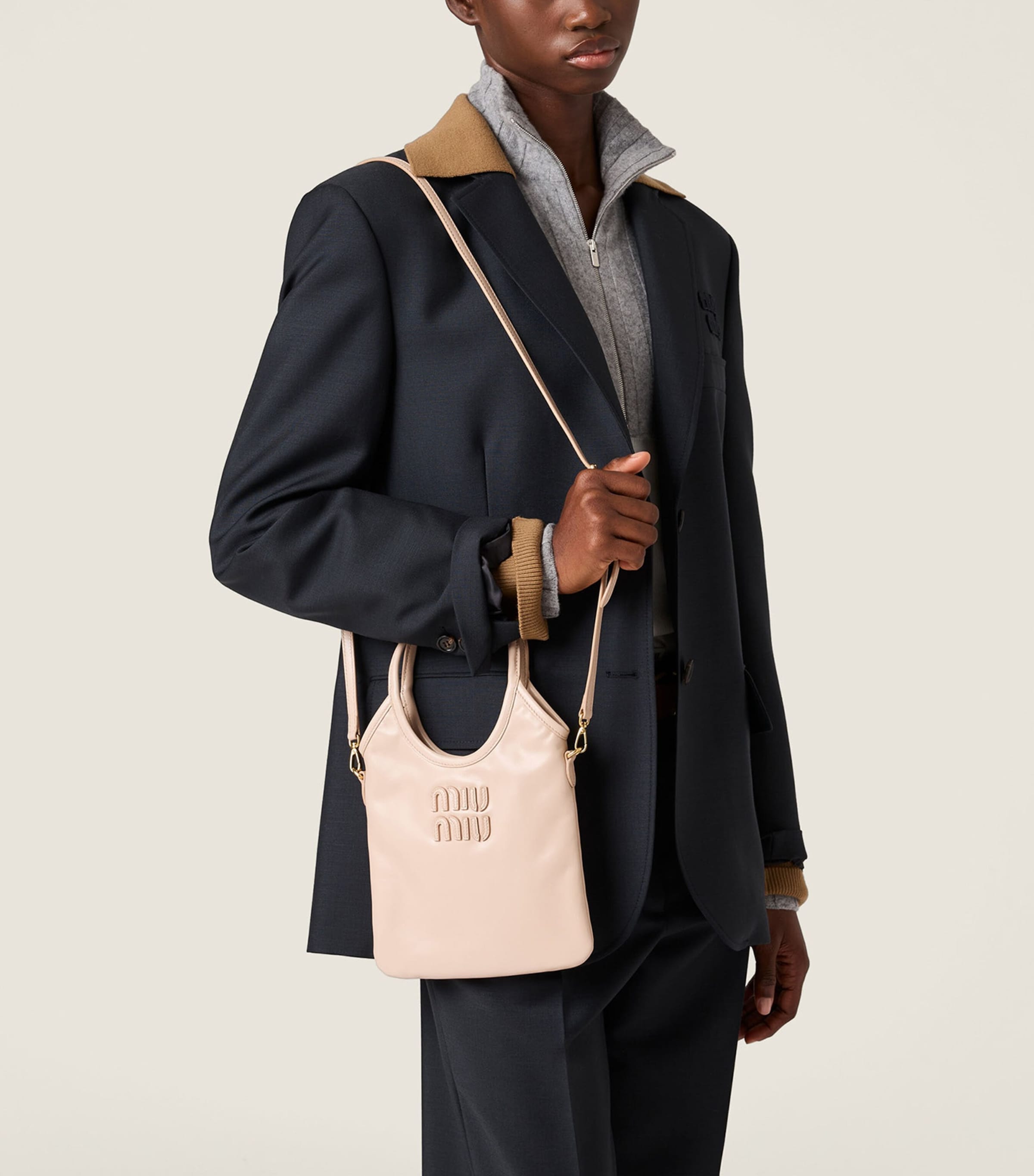 Small Leather Ivy Top-Handle Bag F0236 Image 5