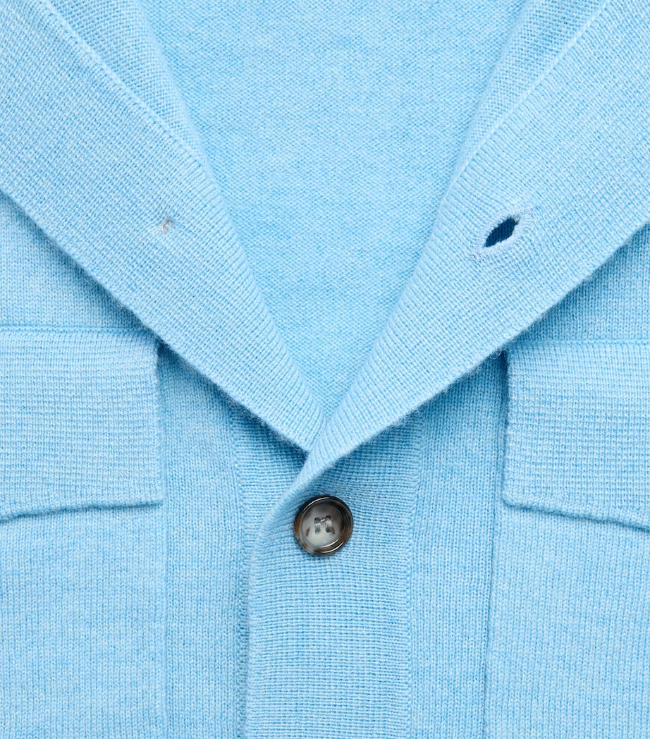 Allude Mens Virgin Wool-Cashmere Overshirt Image 6
