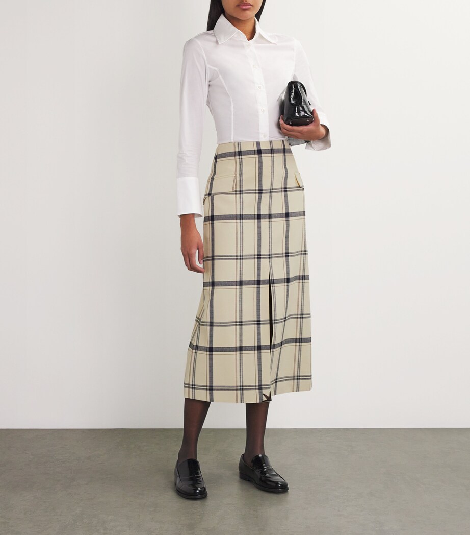 Corelia Check Midi Skirt MCRMCREAM/BLCK CHECK Image 2