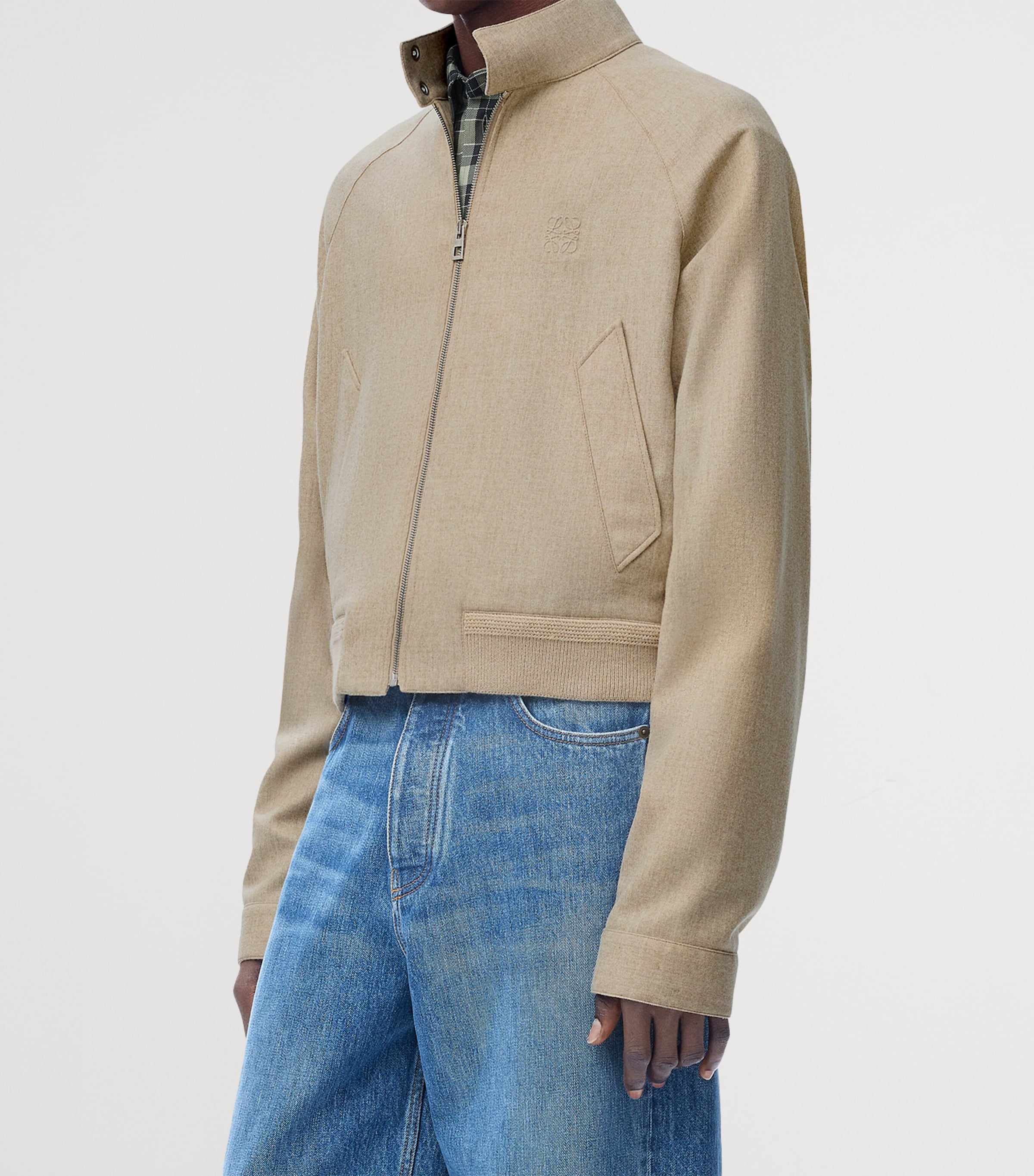 Wool-Blend Bomber Jacket BEIGE MELANGE Image 2