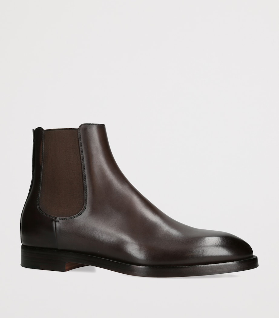 Leather Torino Chelsea Boots DARK BROWN Image 3