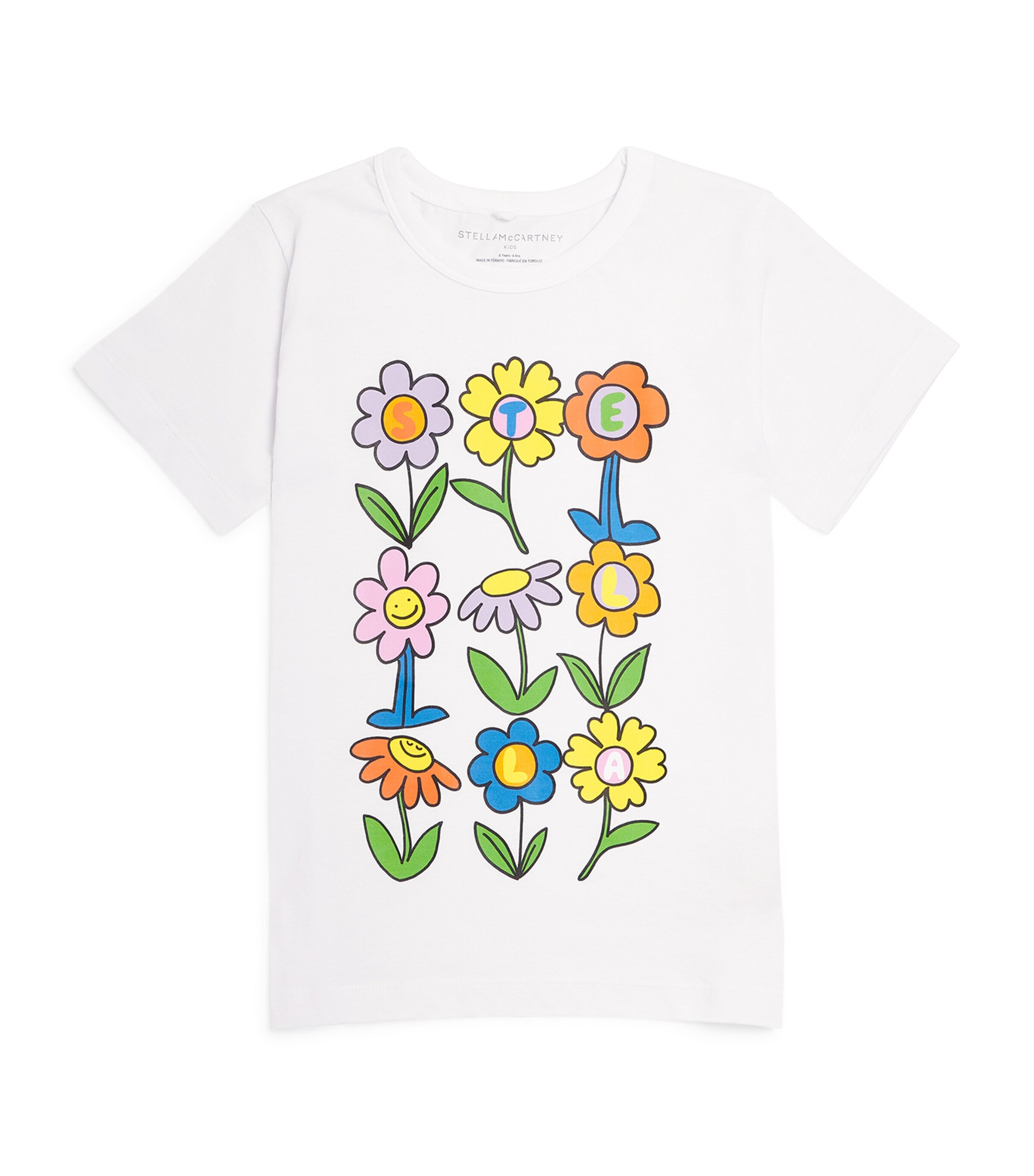 Stella McCartney Kids Cotton Flower Graphic T-Shirt (3-14+ Years) | Girls Clothing | Tops & T-shirts | Designers | Stella Mccartney