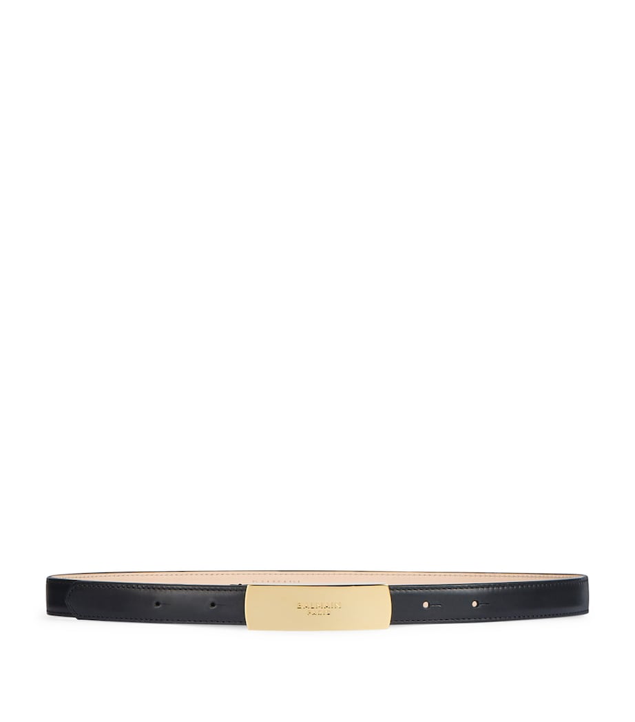 Balmain Lambskin Belt Noir Image 1