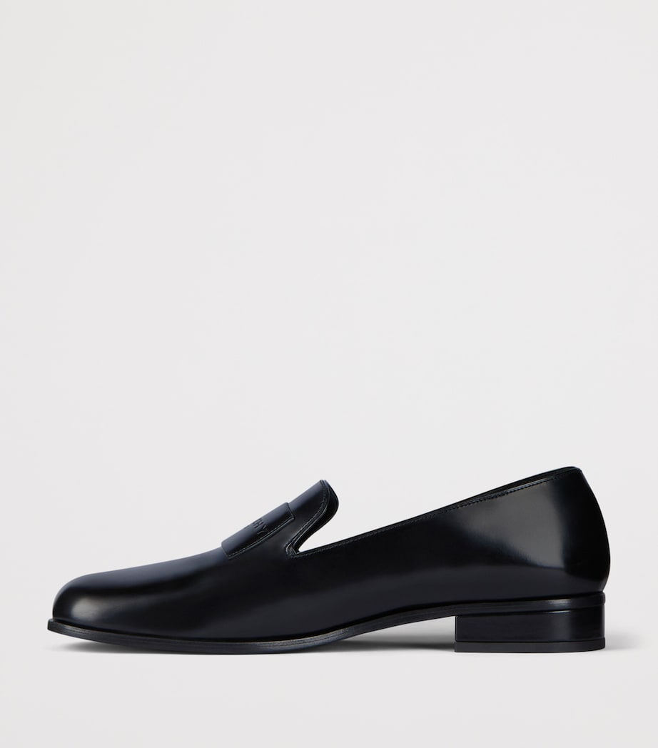 Leather Logo Loafers BLACK Image 2