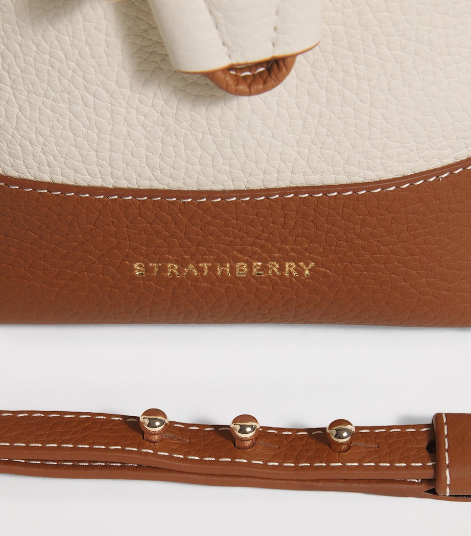 Leather Osette Top-Handle Bag VNLA/TAN-VNLA STITCH Image 6