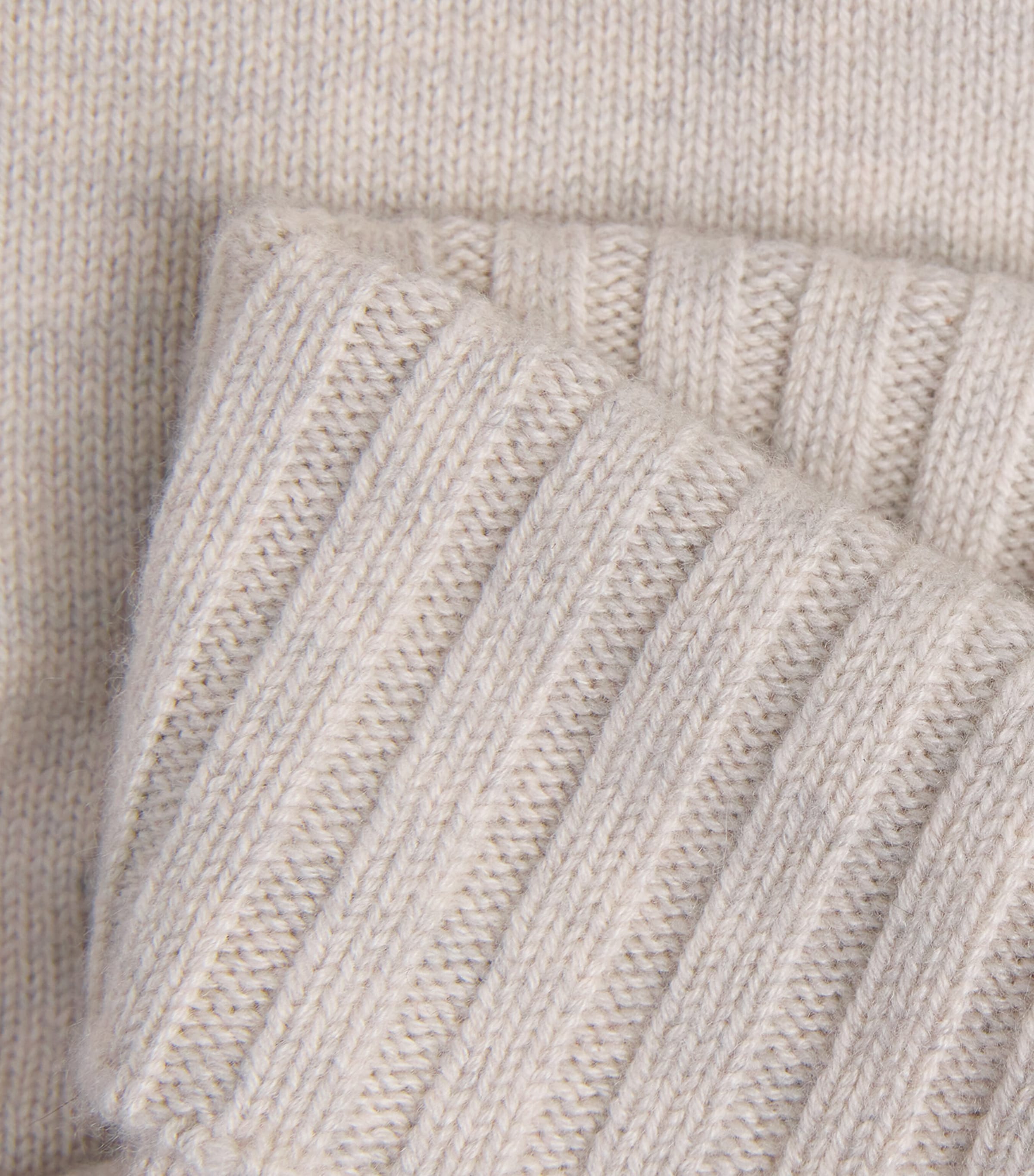 N.Peal Mens Cashmere Brompton Rollneck Sweater Pebble Grey Image 6