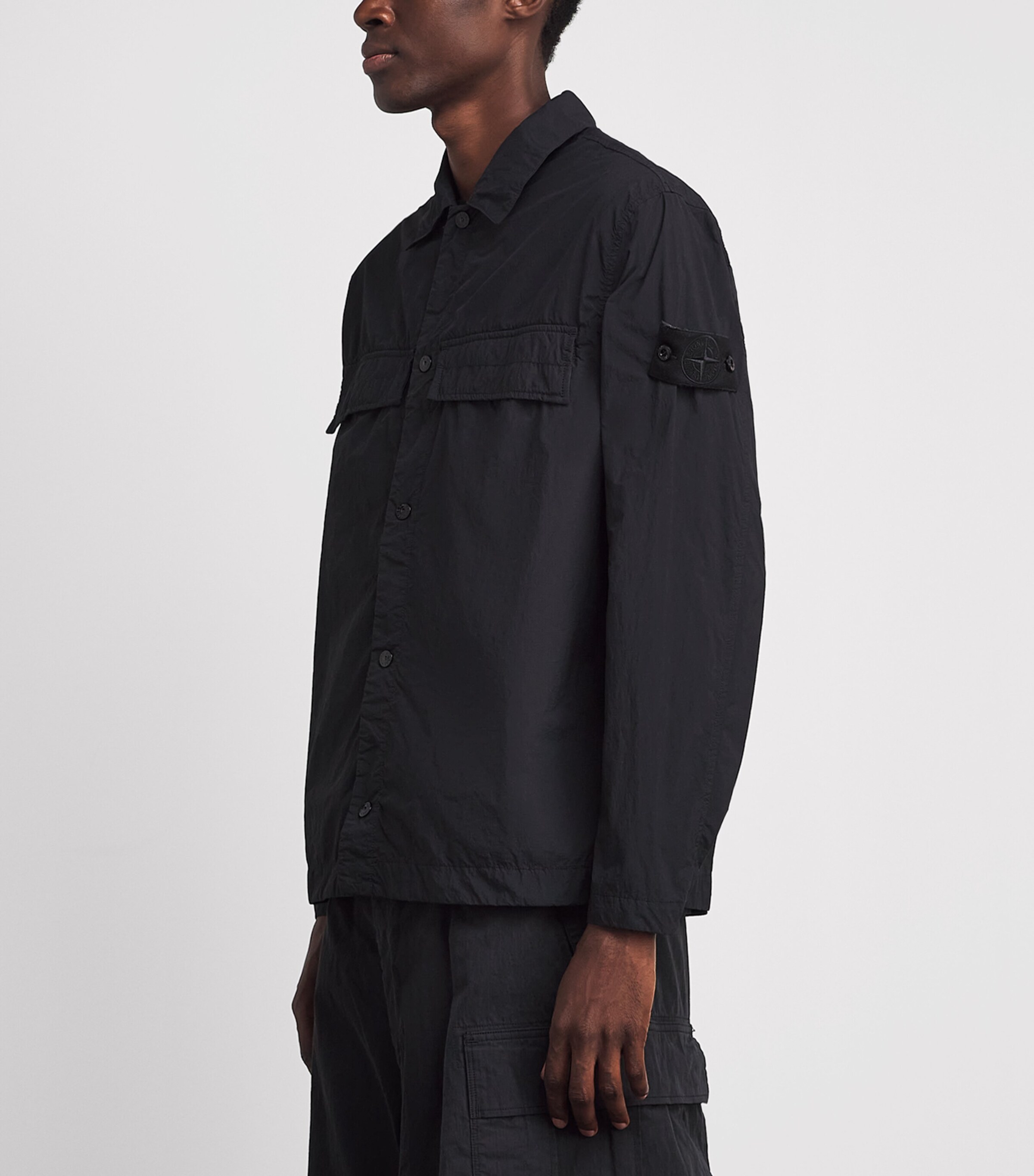 Stone Island Mens Nylon Tela Overshirt Image 4