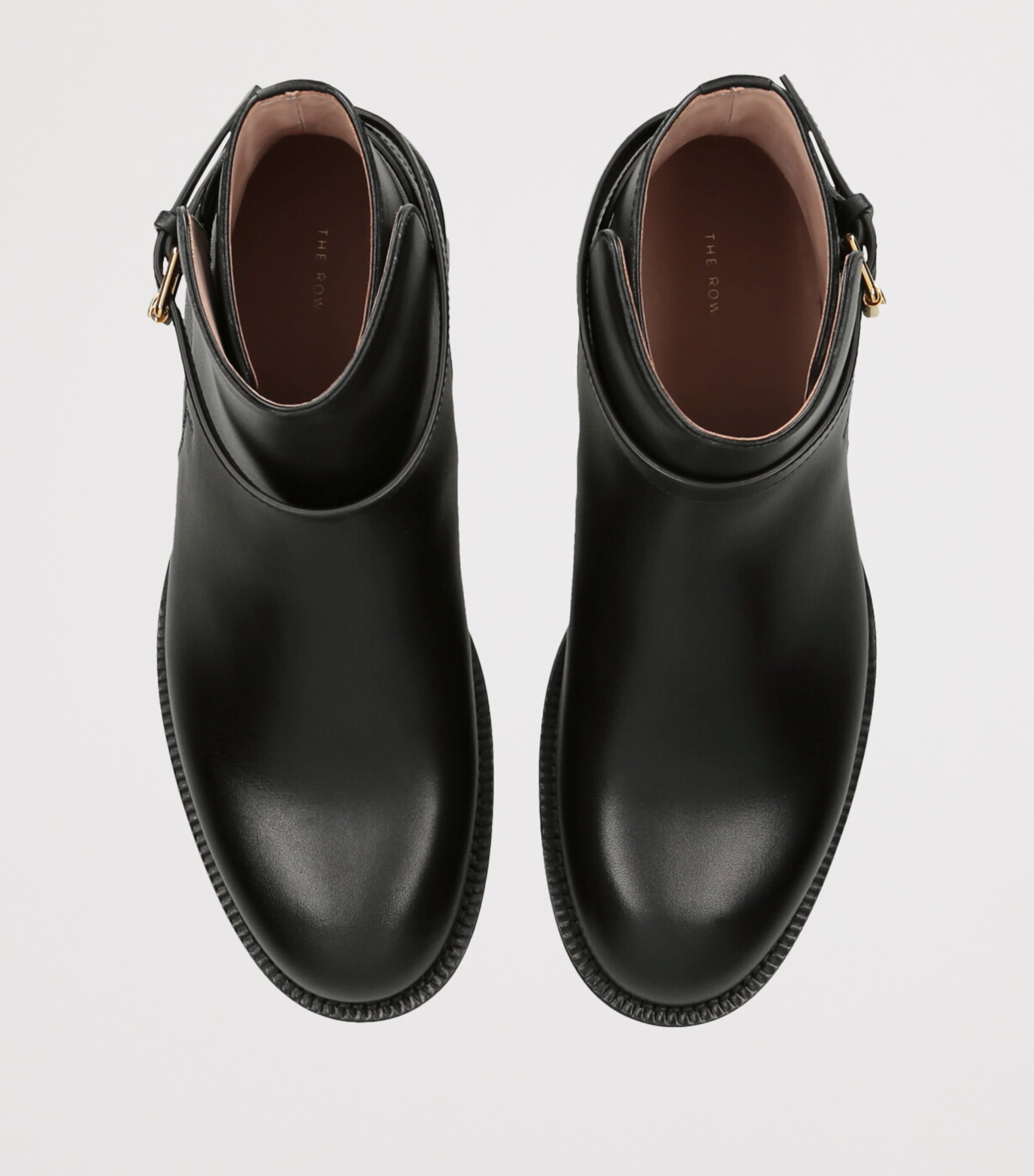 The Row Nobilis Leather Ankle Boots Black Image 4