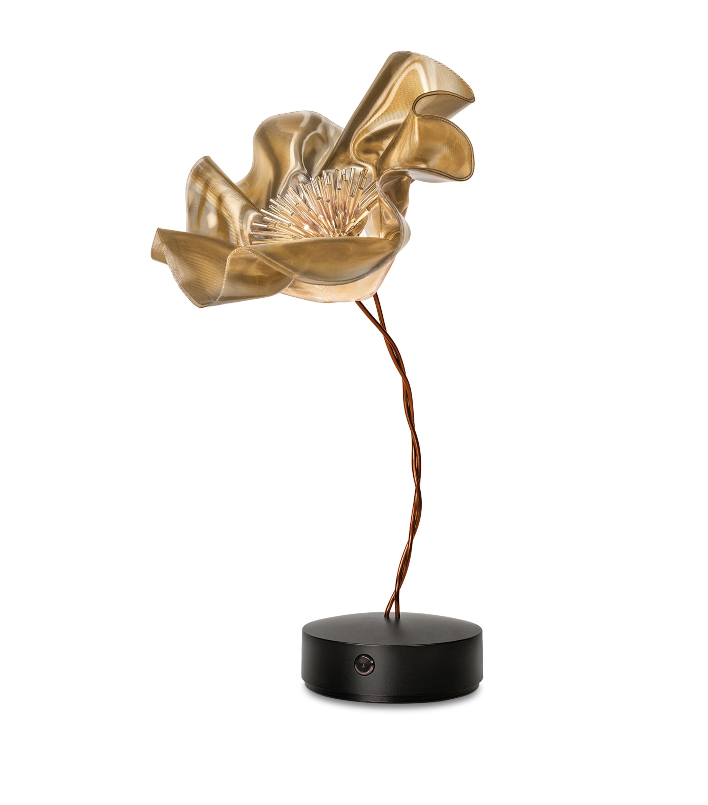 LaFleur Battery Table Lamp GOLD & BLACK Image 2