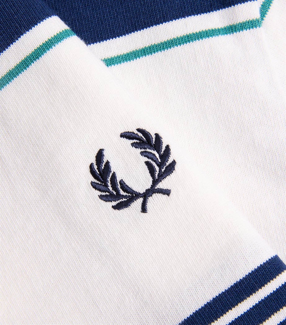 Fred Perry Mens Cotton Stripe T-Shirt Tennis Blue Image 6