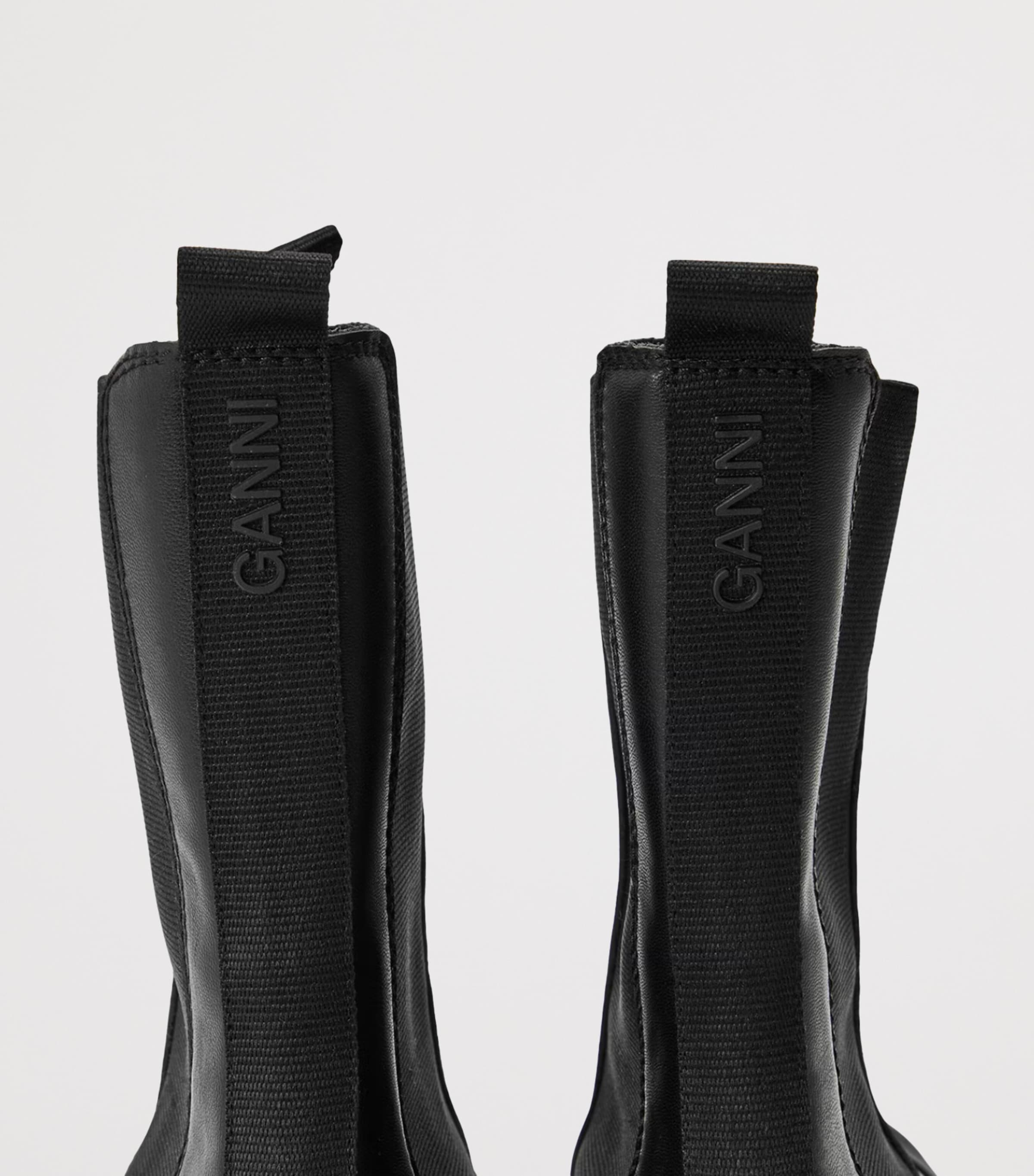 Leather XL Chelsea Boots BLACK Image 5
