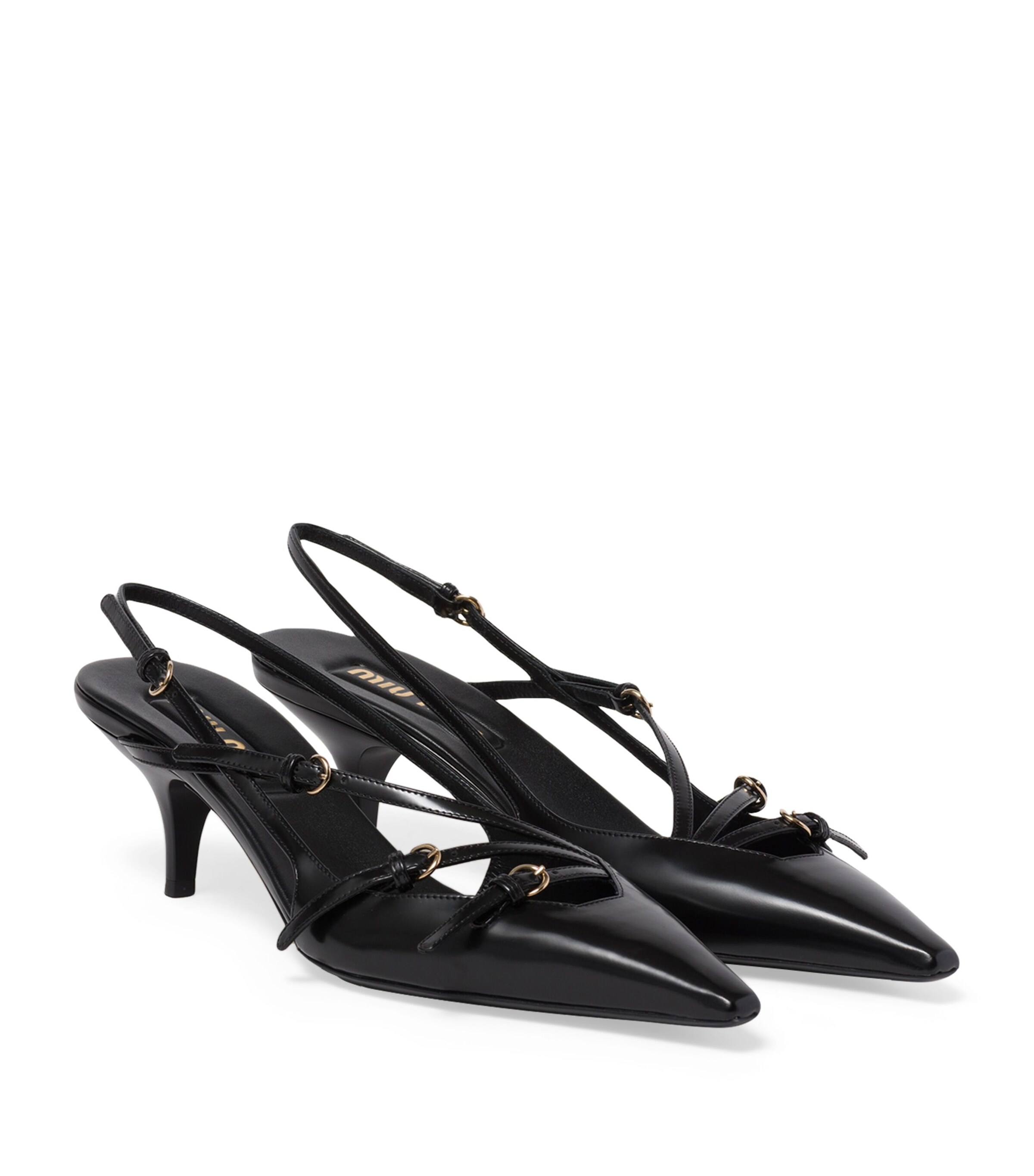 Miu Miu Brushed Leather Slingback Pumps 55 | Harrods UK Miu Miu Brushed Leather Slingback Pumps 55 | Harrods UK