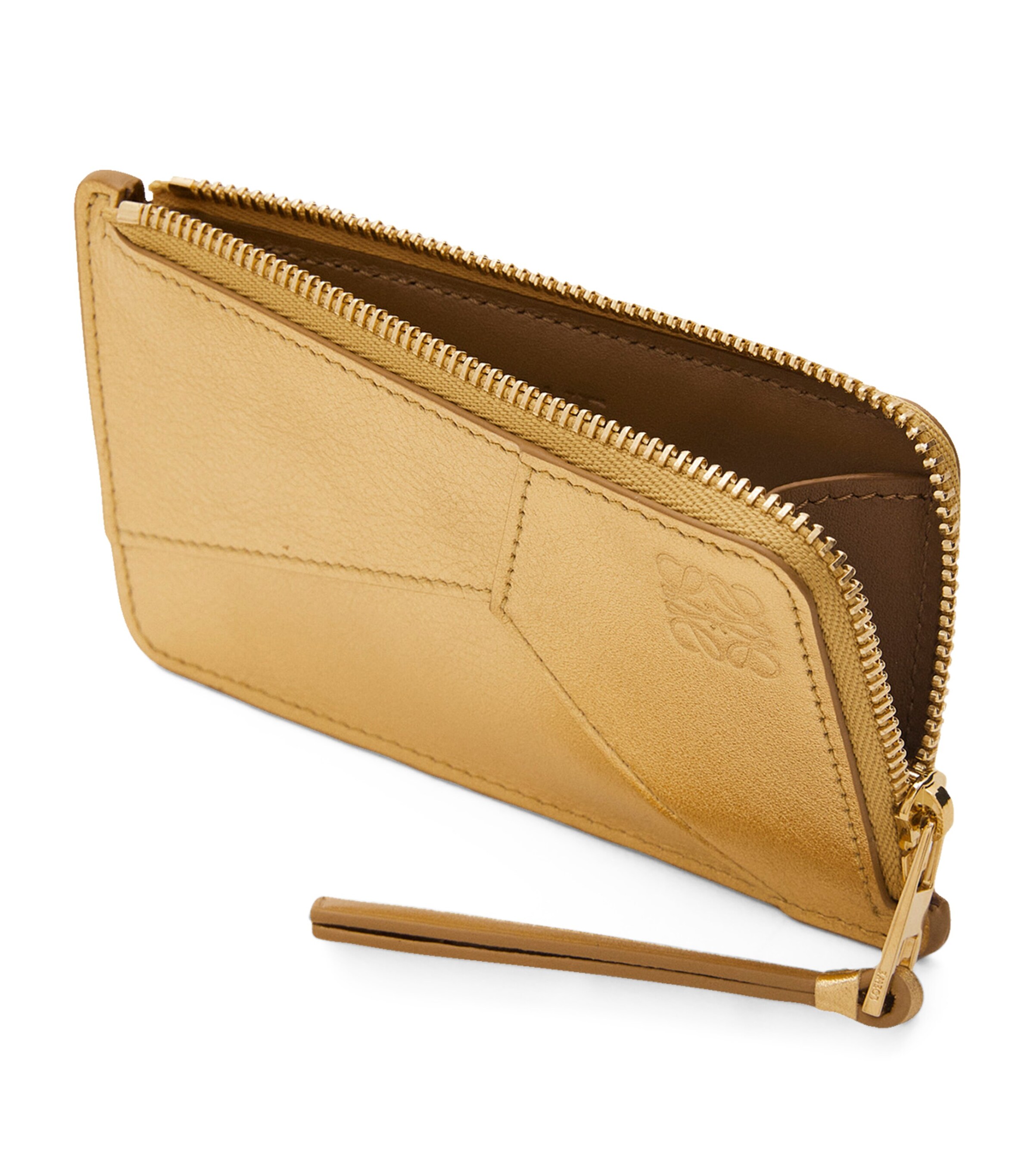 LOEWE Gold Leather Puzzle Coin and Card Holder | Harrods US