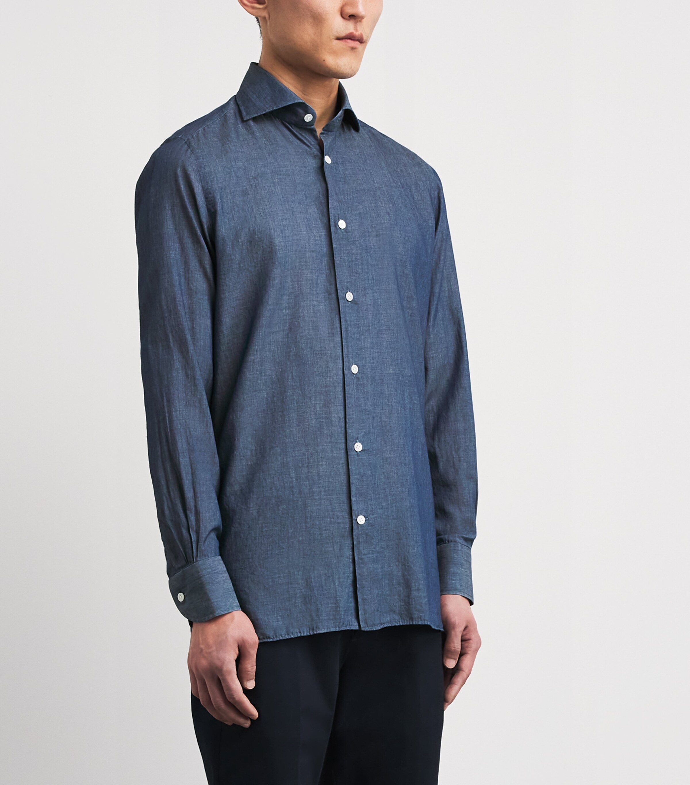 100HANDS Mens Carlo Riva Denim Shirt Denim Image 4