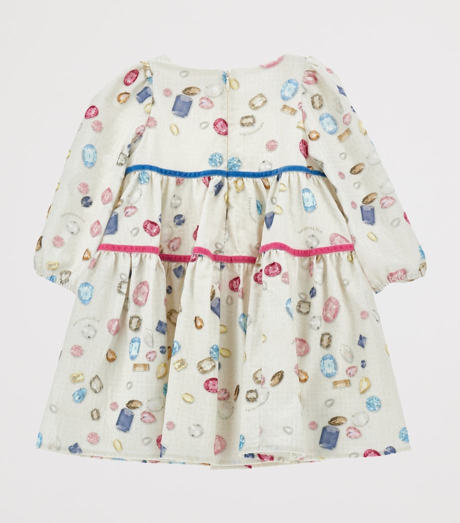 Cotton Gemstone Print Dress (2-12 Years) ECRU Image 2