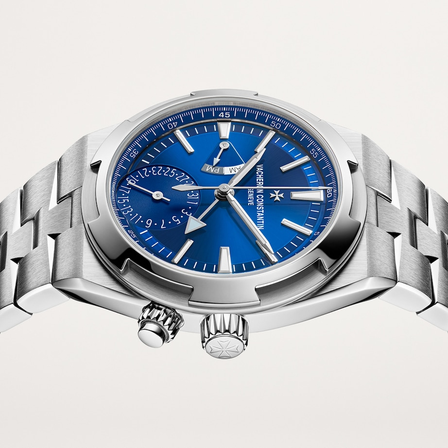 Vacheron Constantin Stainless Steel Overseas Dual Time Watch 41mm Blue Image 3