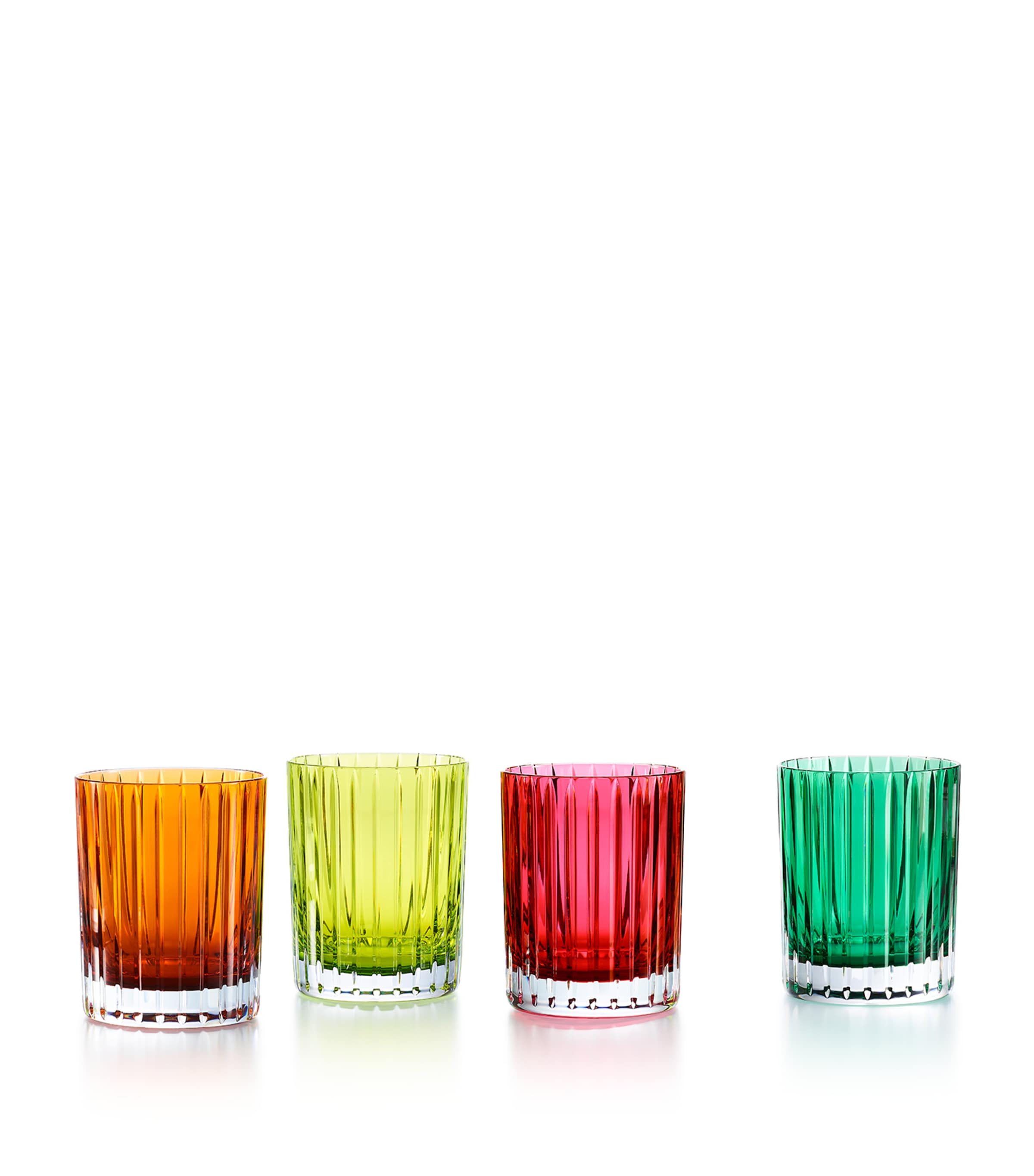 Baccarat Set Of 4 Large Harmonie Colors Of Joy Tumblers In Multi