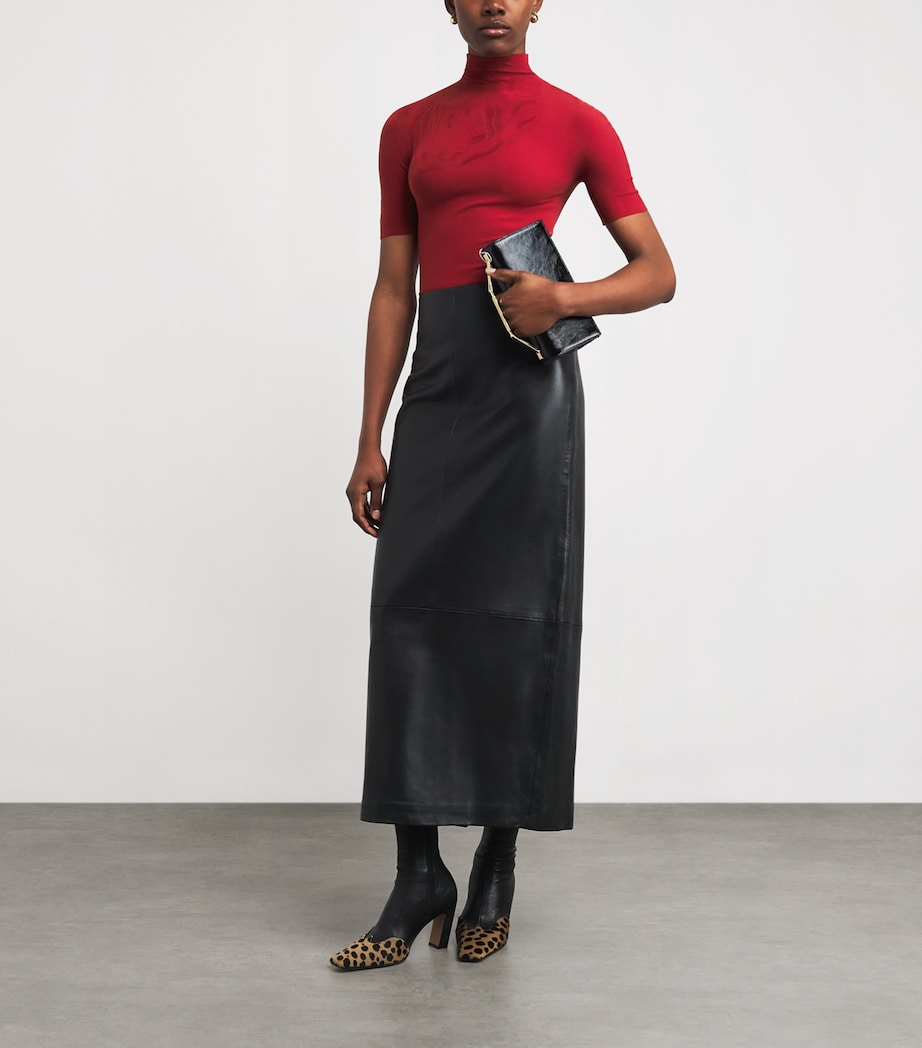 Rose Mock-Neck Top 3244 CRIMSON Image 2