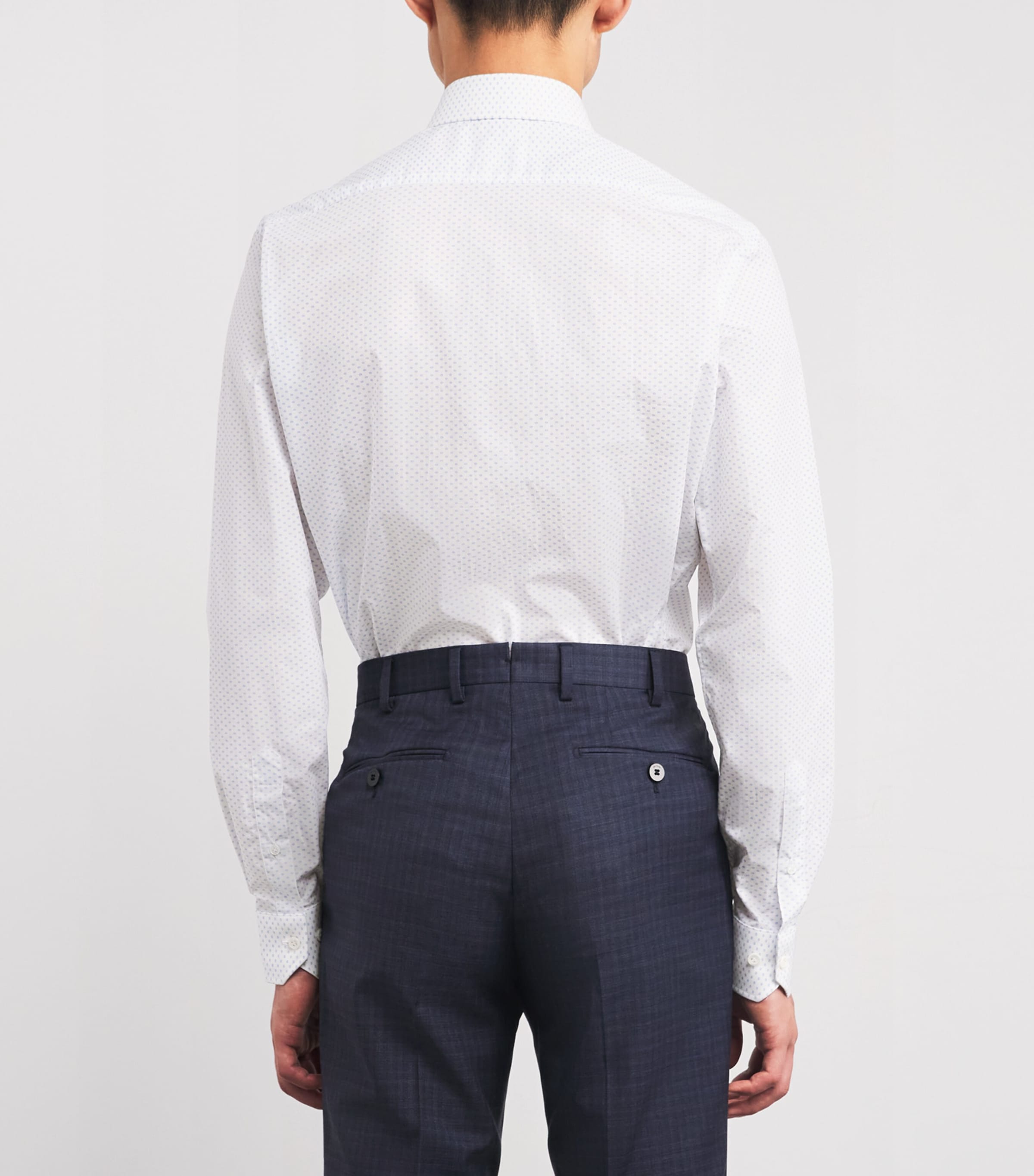 Cotton Polka Dot Shirt 03 LIGHT BLUE Image 4