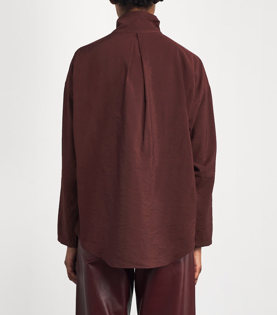 Asymmetric Placket Sanctuary Shirt OXBLOOD HABOTAI Image 4