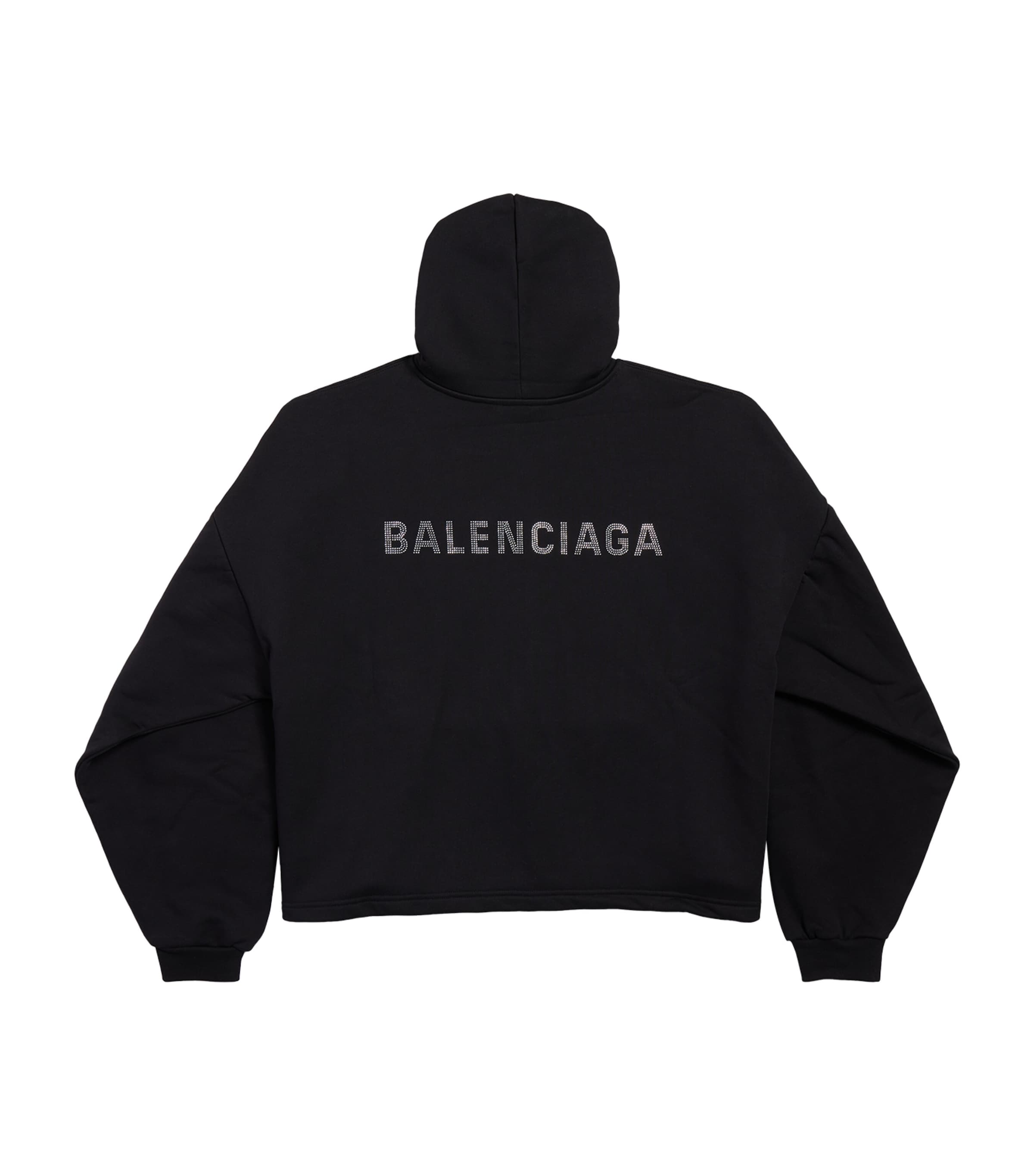 【BALENCIAGA】INTERNATIONAL クロップド HOODIE ロゴ ホワイト の ウィメンズ Loop Sports Icon Cropped Hoodie