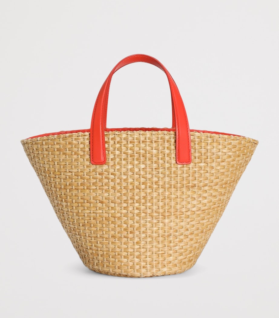 Dolce&Gabbana Kids Straw Logo Tote Bag Maiolica Ar Image 3