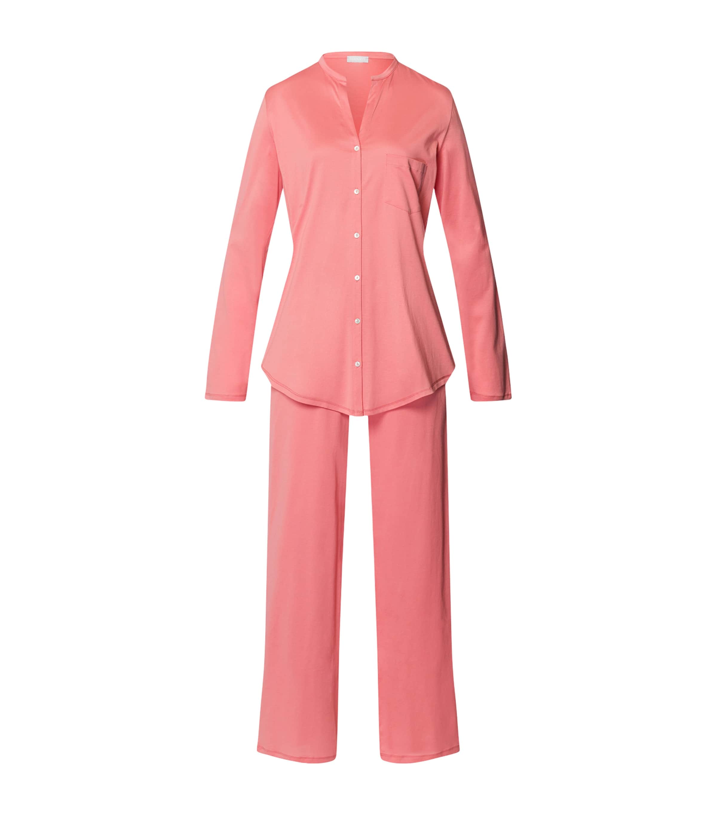 Hanro Cotton Deluxe Long-Sleeve Pyjama Set | Women Clothing | Nightwear | Pyjamas | Designers | Hanro