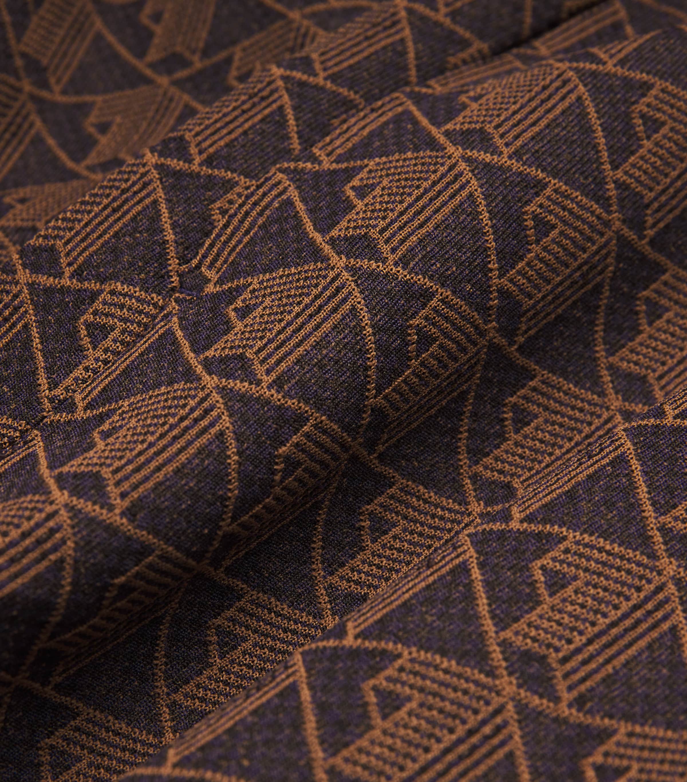 Jacquard Logo Track Jacket BROWN Image 5