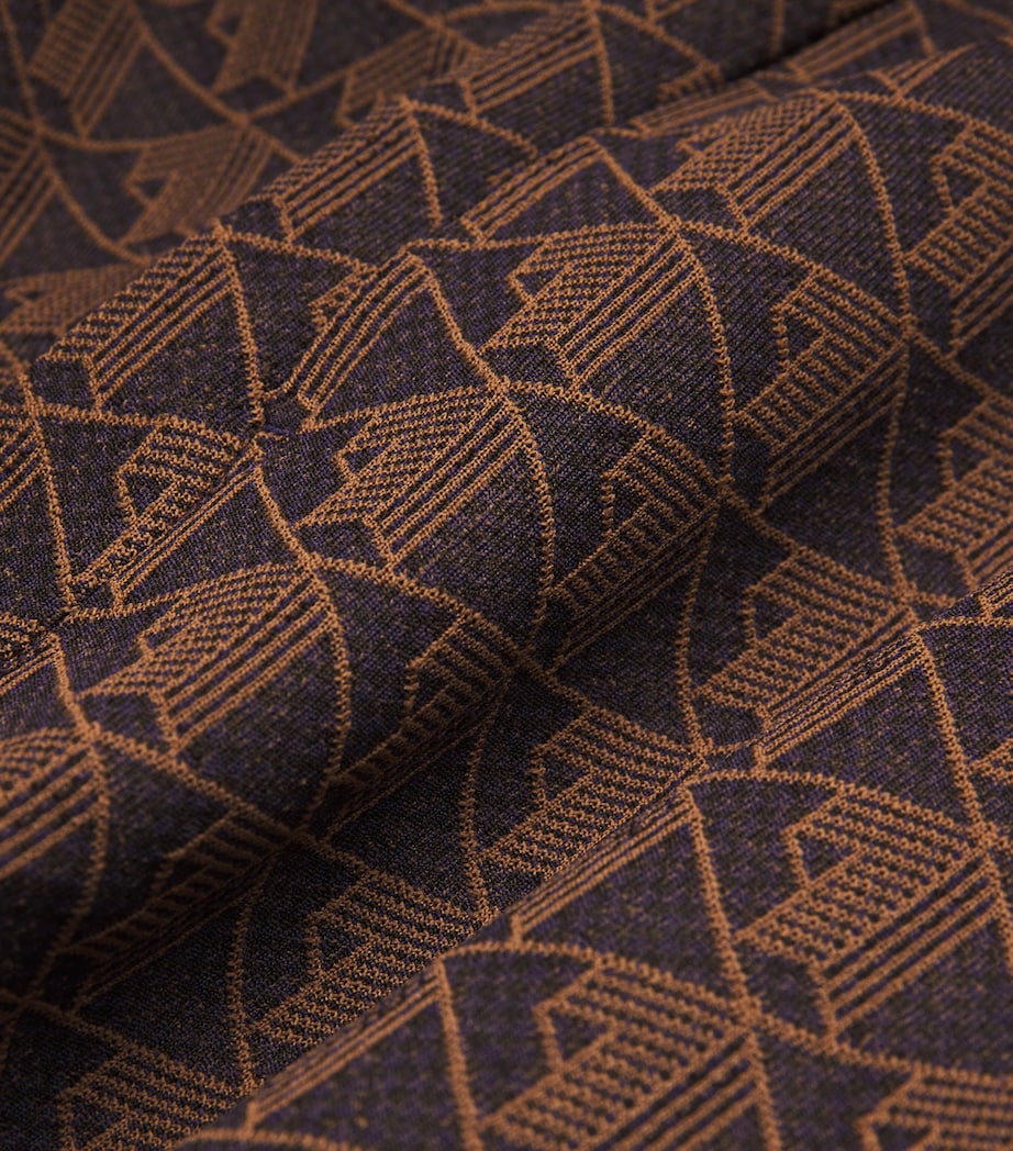 Jacquard Logo Track Jacket BROWN Image 5